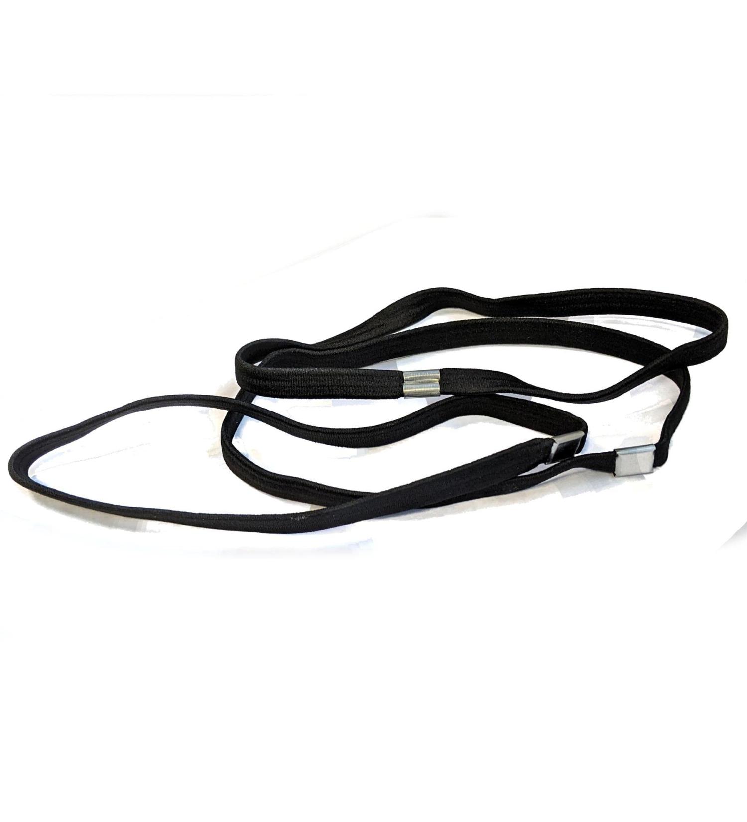 Long Plain Black Headband Hair Elastics With Metal Hairbands Gym Sport Football for Women Girls by Glitz4Girlz - Buy Online on GoSupps.com