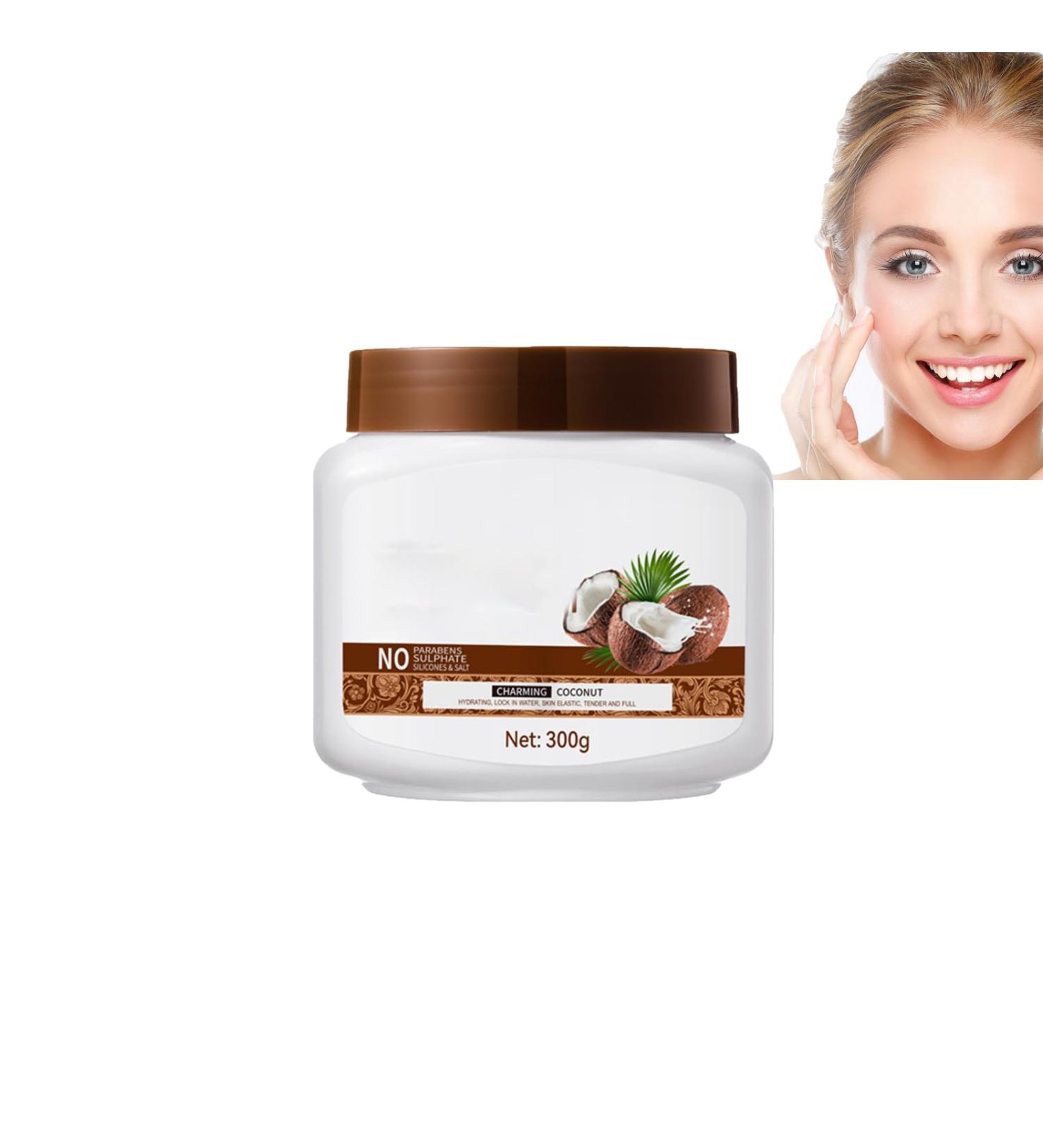  Hppsctink Coconut Cream Nourishing Coconut Oil Moisturizing Cream Moisturizing & Rejuvenating Deep Hydration & Action Cream - Buy Online on GoSupps.com