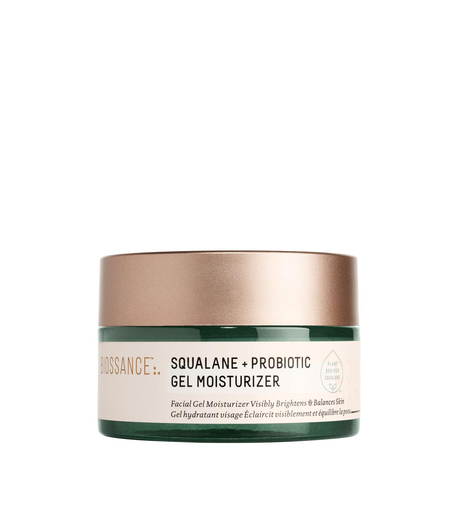 Biossance Squalane + Probiotic Gel Moisturizer - Gentle Formula for Calming Redness, Rosacea, and Pores - 1.6 oz - Buy Online on GoSupps.com