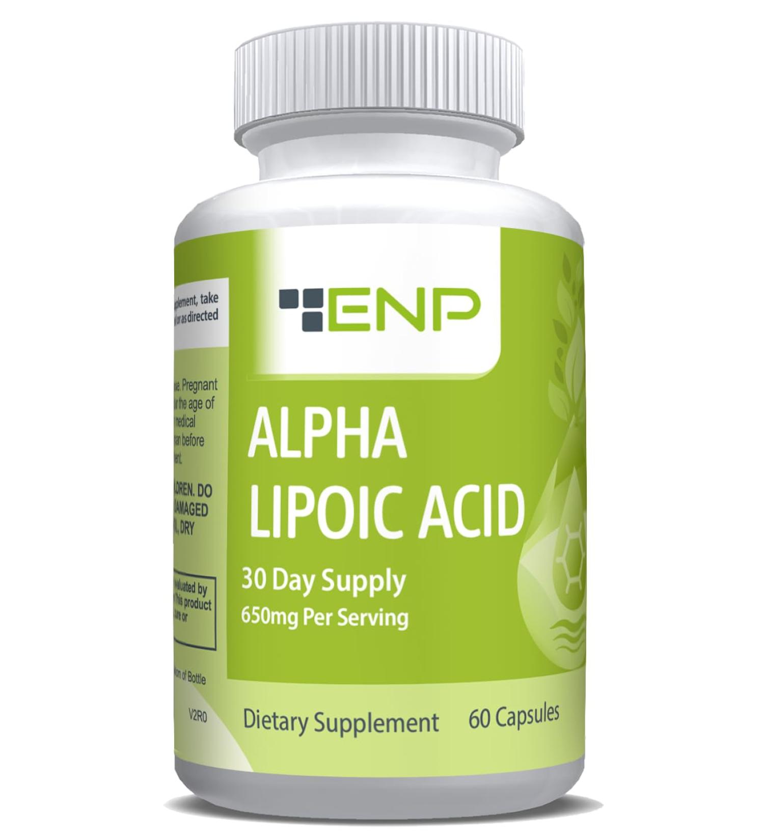 ENP Alpha Lipoic Acid (ALA) 650mg Per Serving 30 Servings Per Bottle