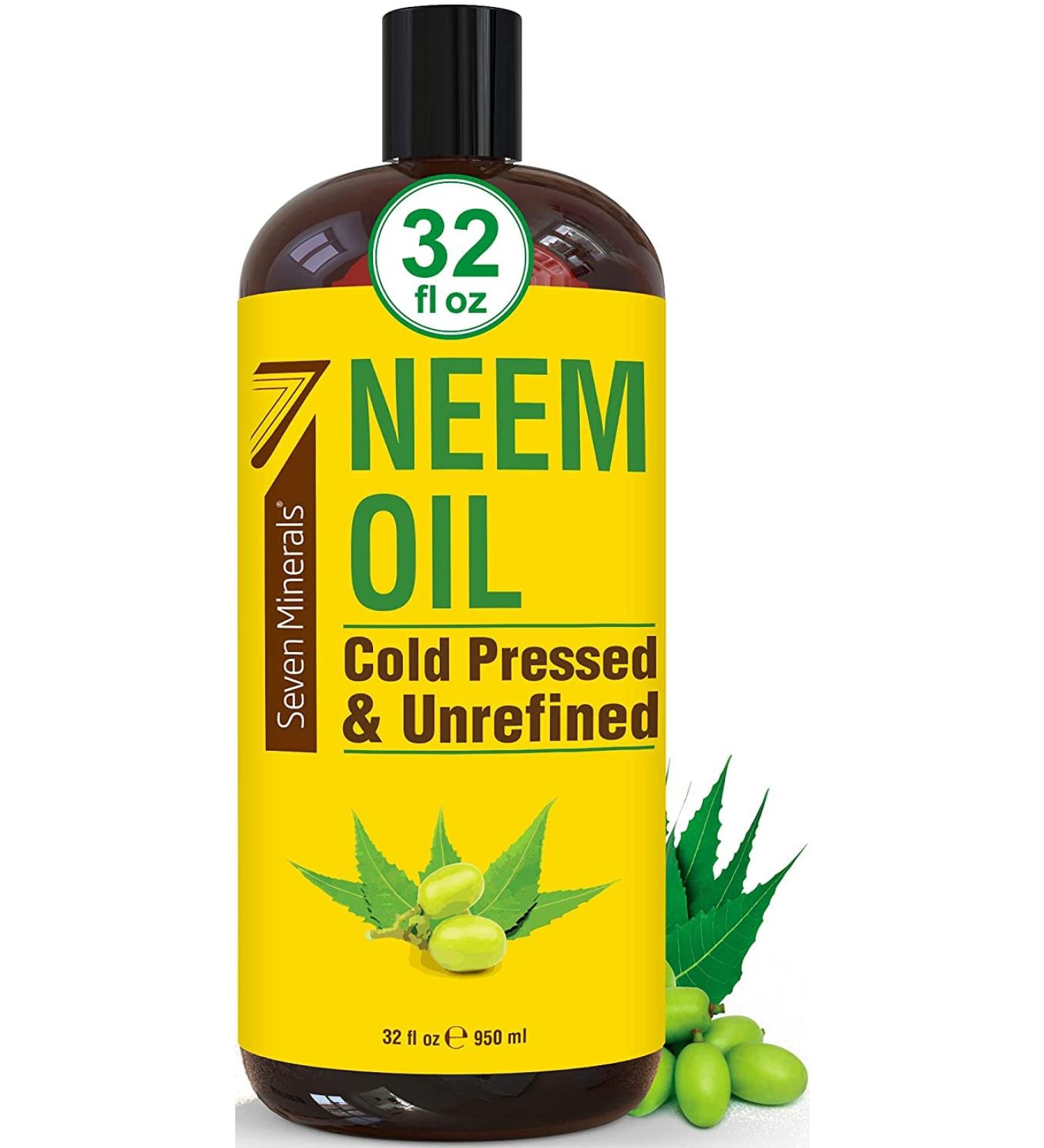 Buy Pure Cold Pressed Neem Oil 32 fl oz - Non-GMO Hexane Free 100% Pure for Plants Skincare & Haircare | Treat Dry Skin & Promote Healthy Hair Growth - Buy Online on GoSupps.com