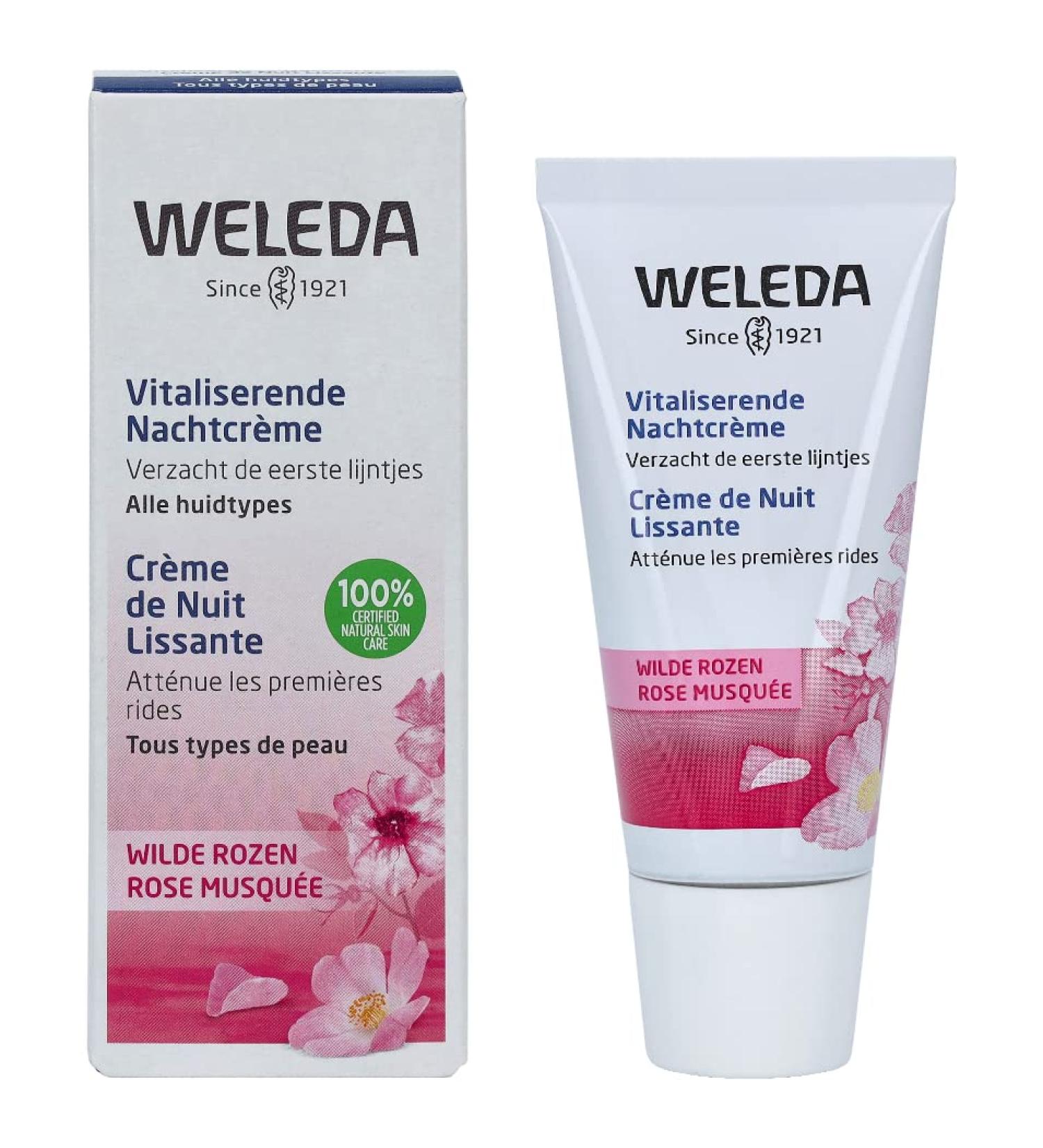 Weleda Smoothing Night Cream Wild Rose - 1 fl oz | Best Night Moisturizer for Radiant Skin - International Shipping Available - Buy Online on GoSupps.com