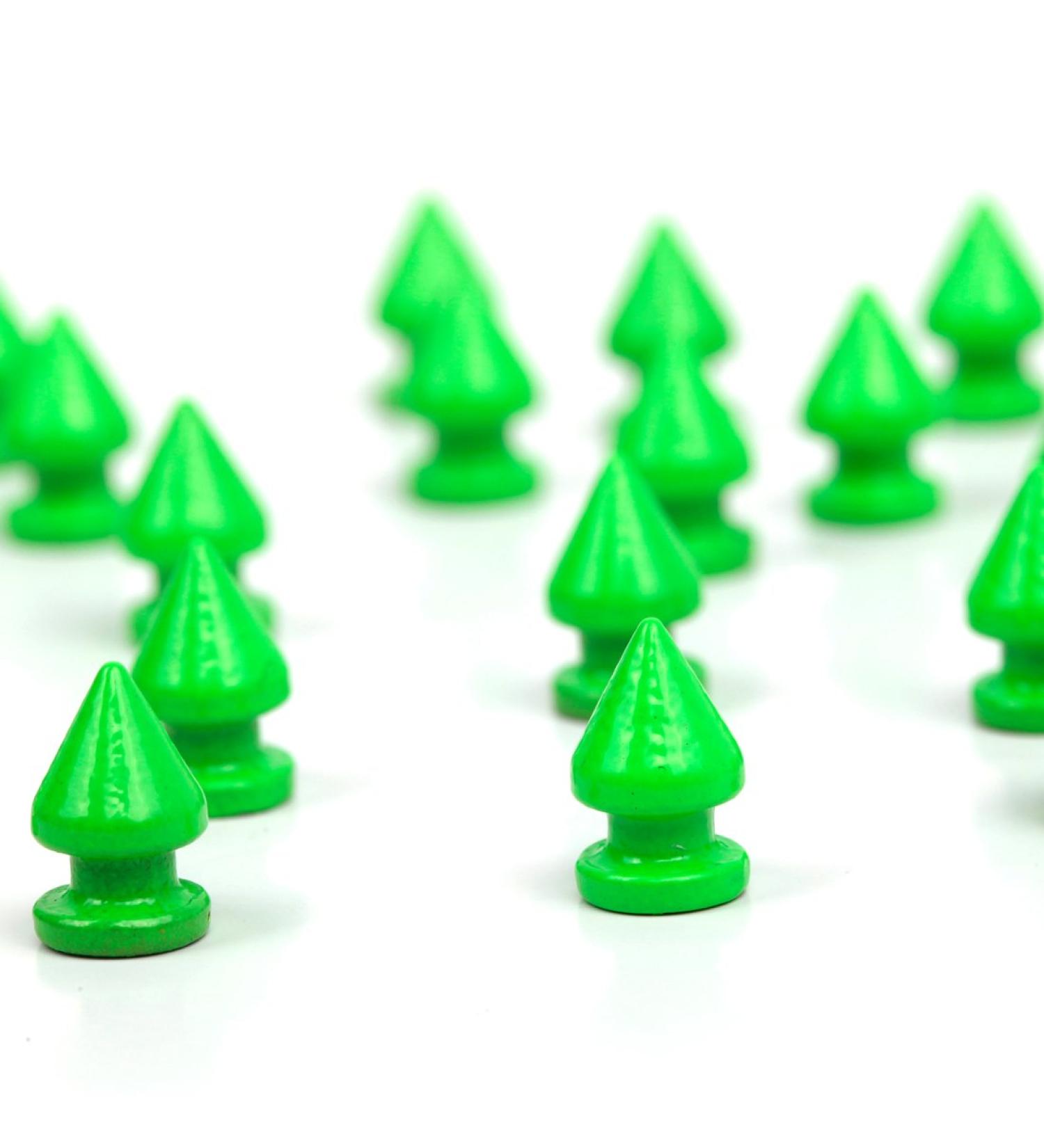 RUBYCA 12MM 100 Sets Metal Tree Spikes and Studs Screw-Back for DIY Punk Leather-Craft - Green 100 PCS - Buy Online on GoSupps.com