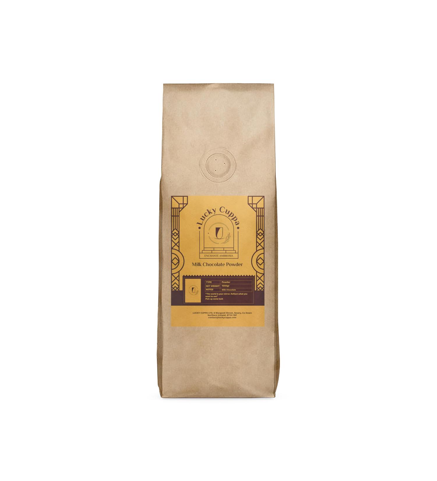 Lucky Cuppa Milk Chocolate Powder - Instant Hot Chocolate - Hot Chocolate Powder - Quality Chocolate Gift for Chocolate Lovers - 1kg - Buy Online on GoSupps.com