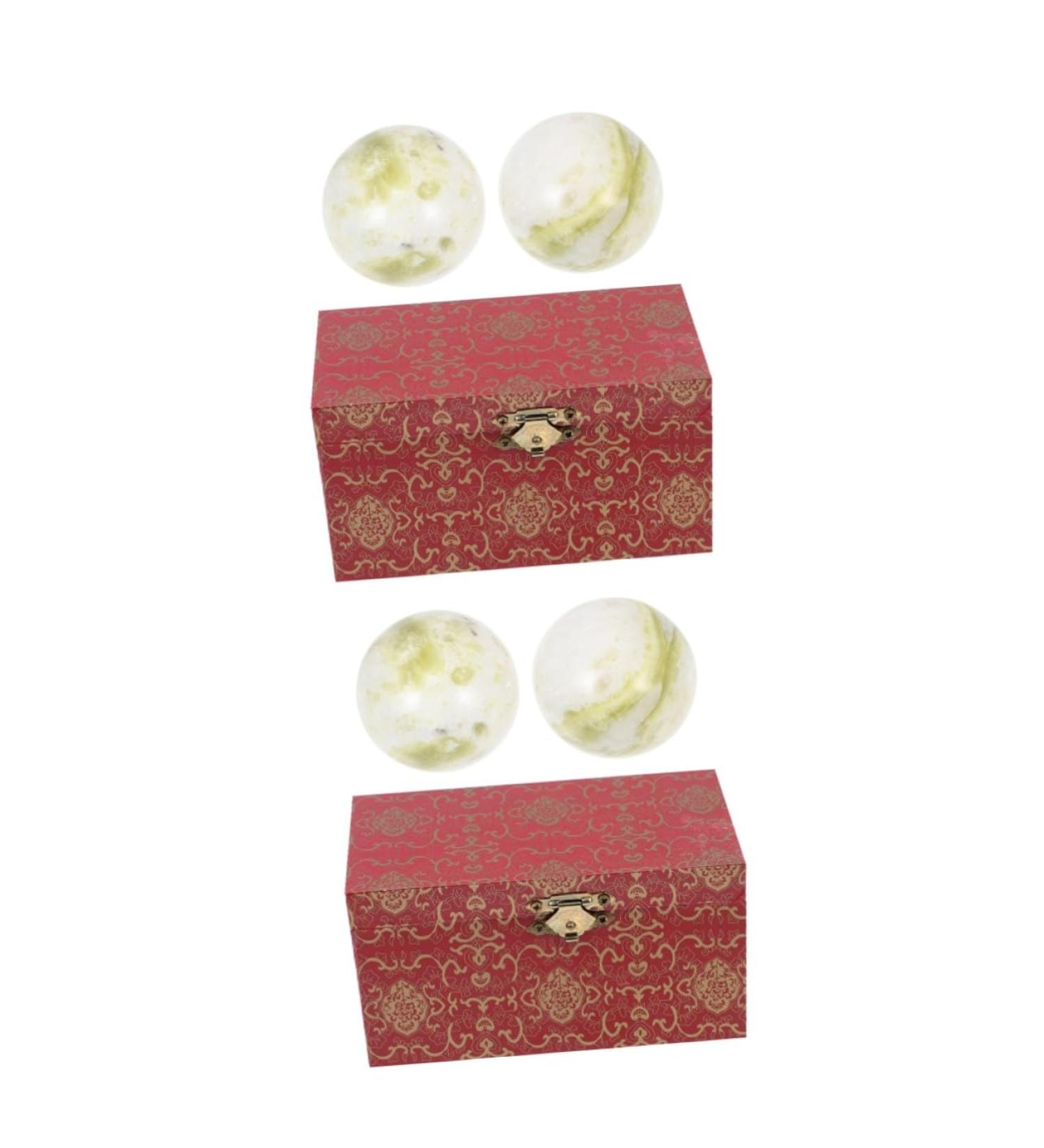 Tovinanna 2 Sets Gymnastics Balls - Jade Health Balls for Exercise Foot Massage & Stress Relief Gifts for Seniors - Buy Online on GoSupps.com