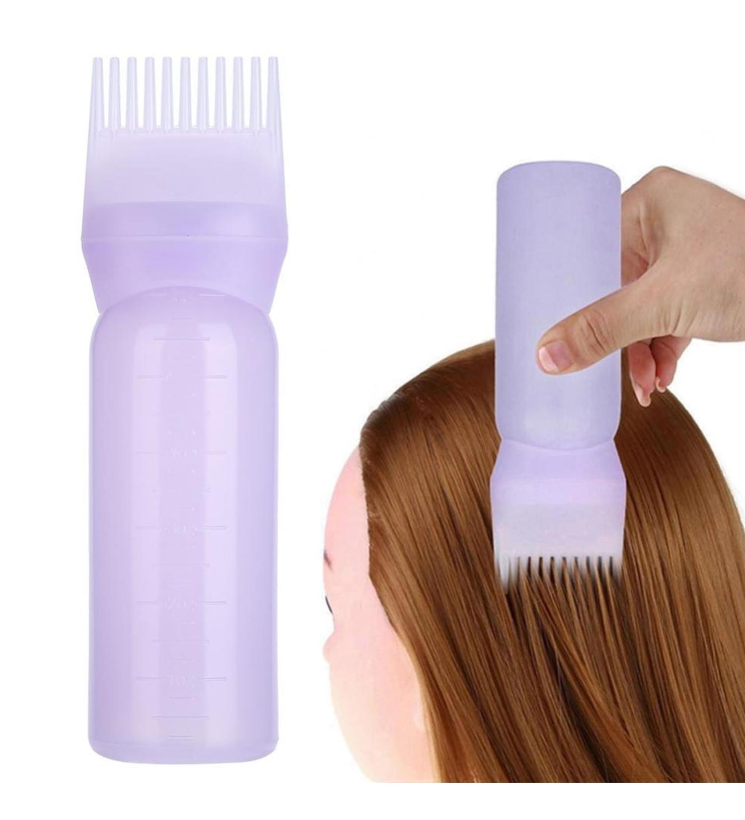 Hair Dye Bottle 160ML Shampoo Bottle Hair Comb Applicator Bottle Brush Bottle for Hair Dyeing Tool Hair dye bottle applicator Purple - Buy Online on GoSupps.com