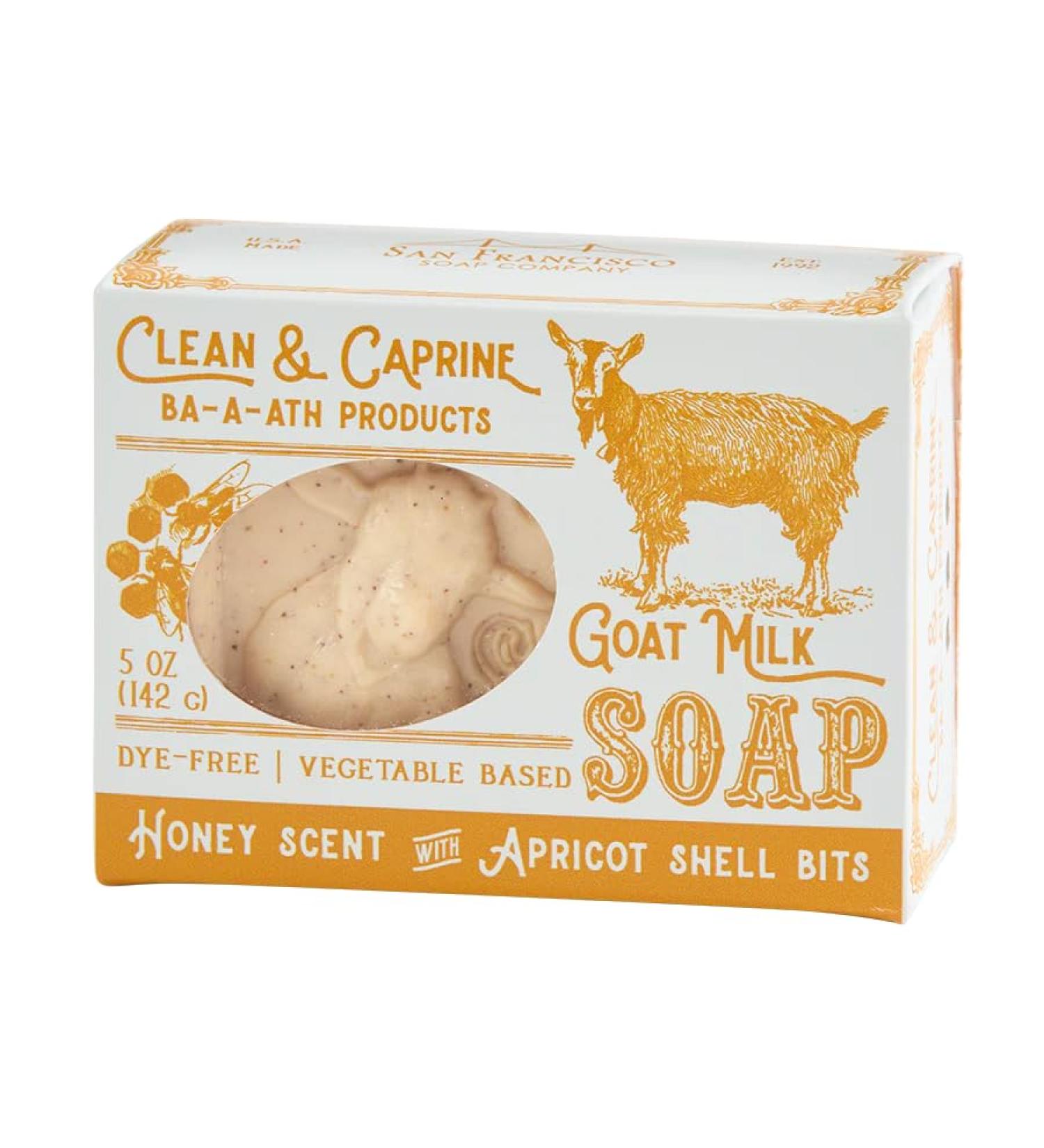 San Francisco Soap Company Honey Goat Milk Soap Bar | Dye-Free 5oz | Nourishing Unisex Fragrance - Buy Online on GoSupps.com