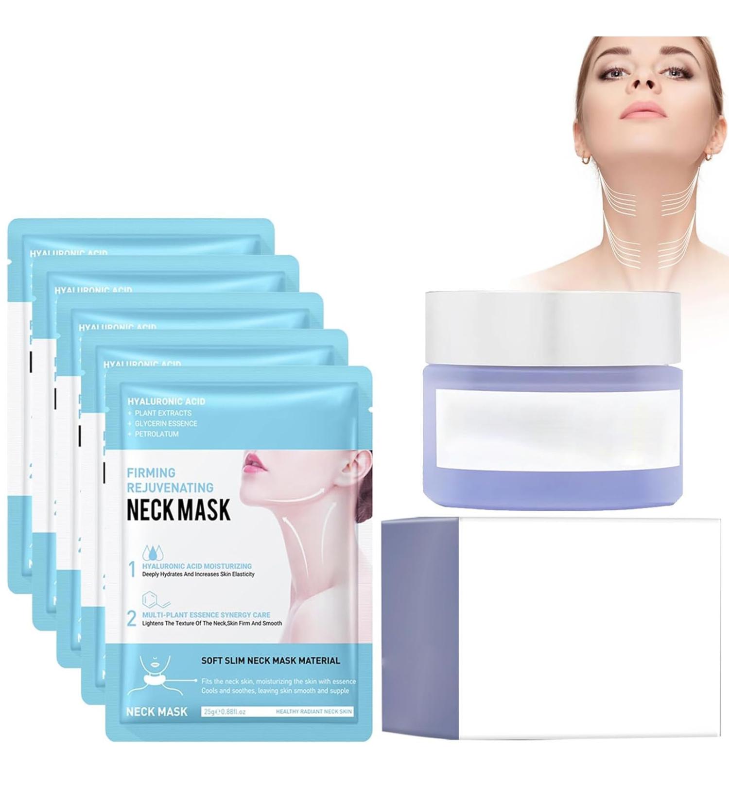 Cr me Pour Le Cou + 5 Pcs Masque Pour Le Cou Cr me Pour Le Cou Au Collag ne Anti-Rides Lifting Du Cou Masque Cr me Raffermissante Cou Soin Du Cou Doux Et Nourrissant - Buy Online on GoSupps.com