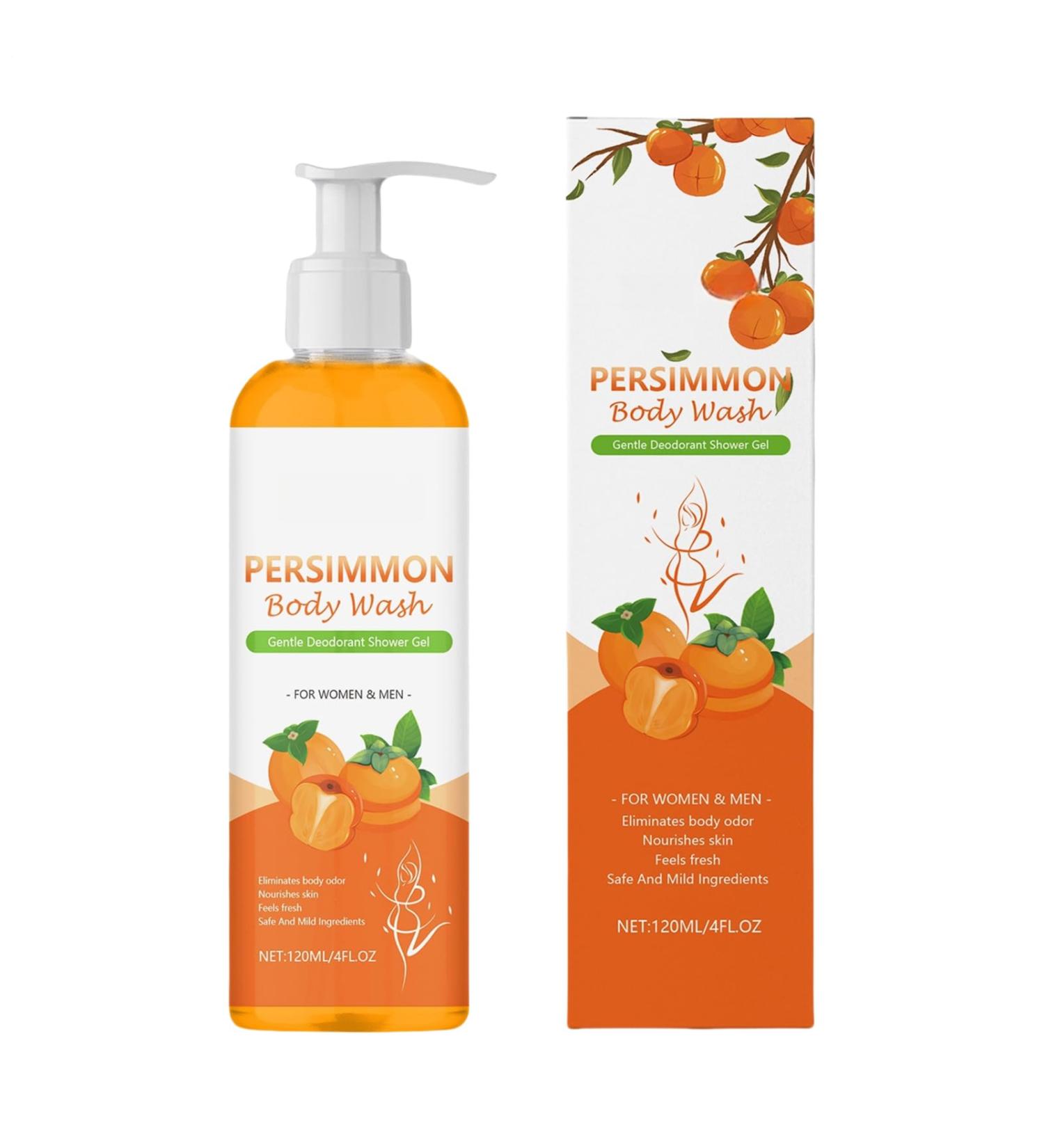  G n rique Persimmon Body Wash 120 ml Natural Deodorizing Soap Smelly Feet Control Strong Odor Neutralizer Cleansing Skin Lotion for Women and Men Daily Easy to Use Refreshing Washes - Buy Online on GoSupps.com