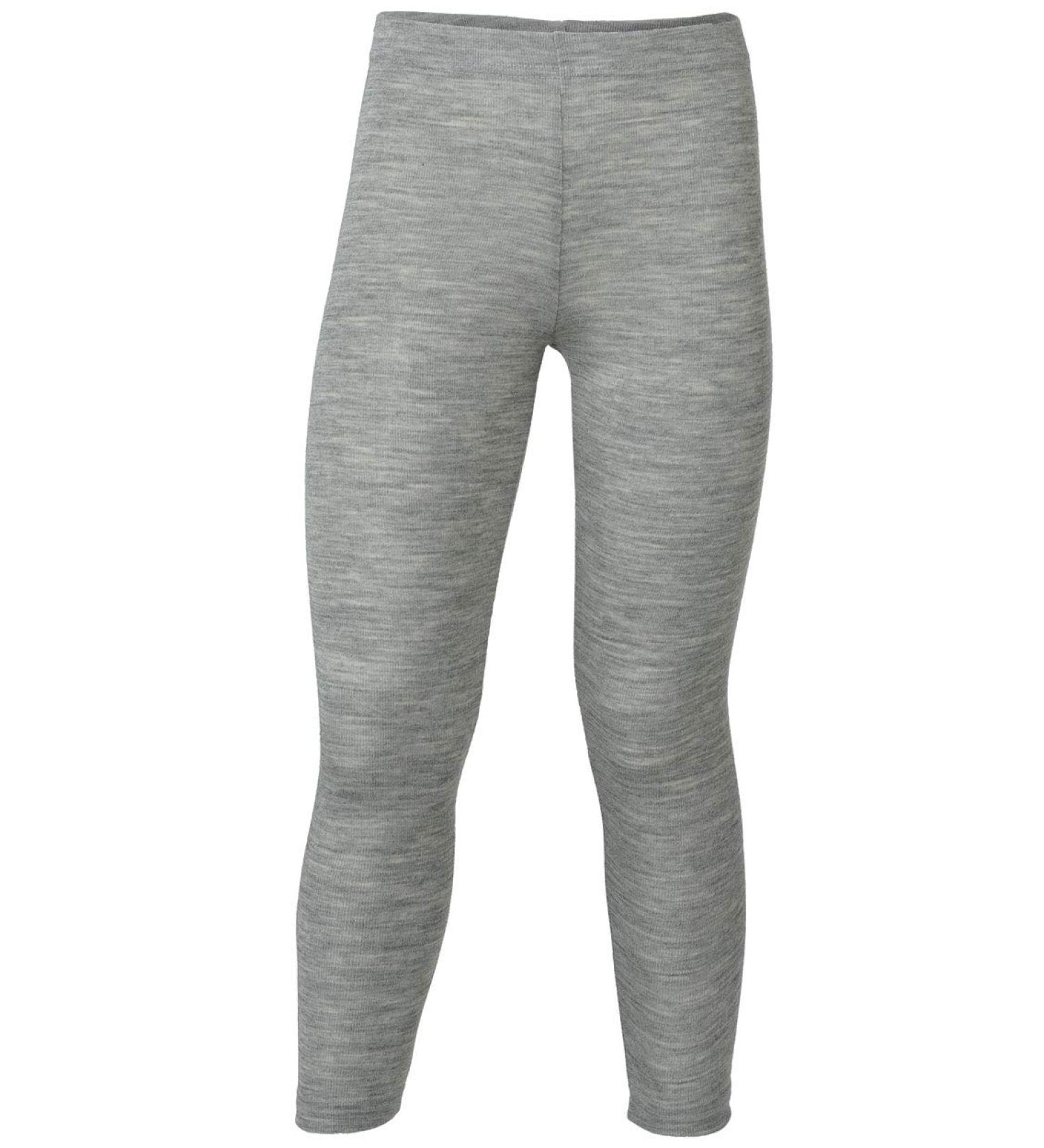 Engel baby/children's leggings pure organic wool/silk light grey melange 92