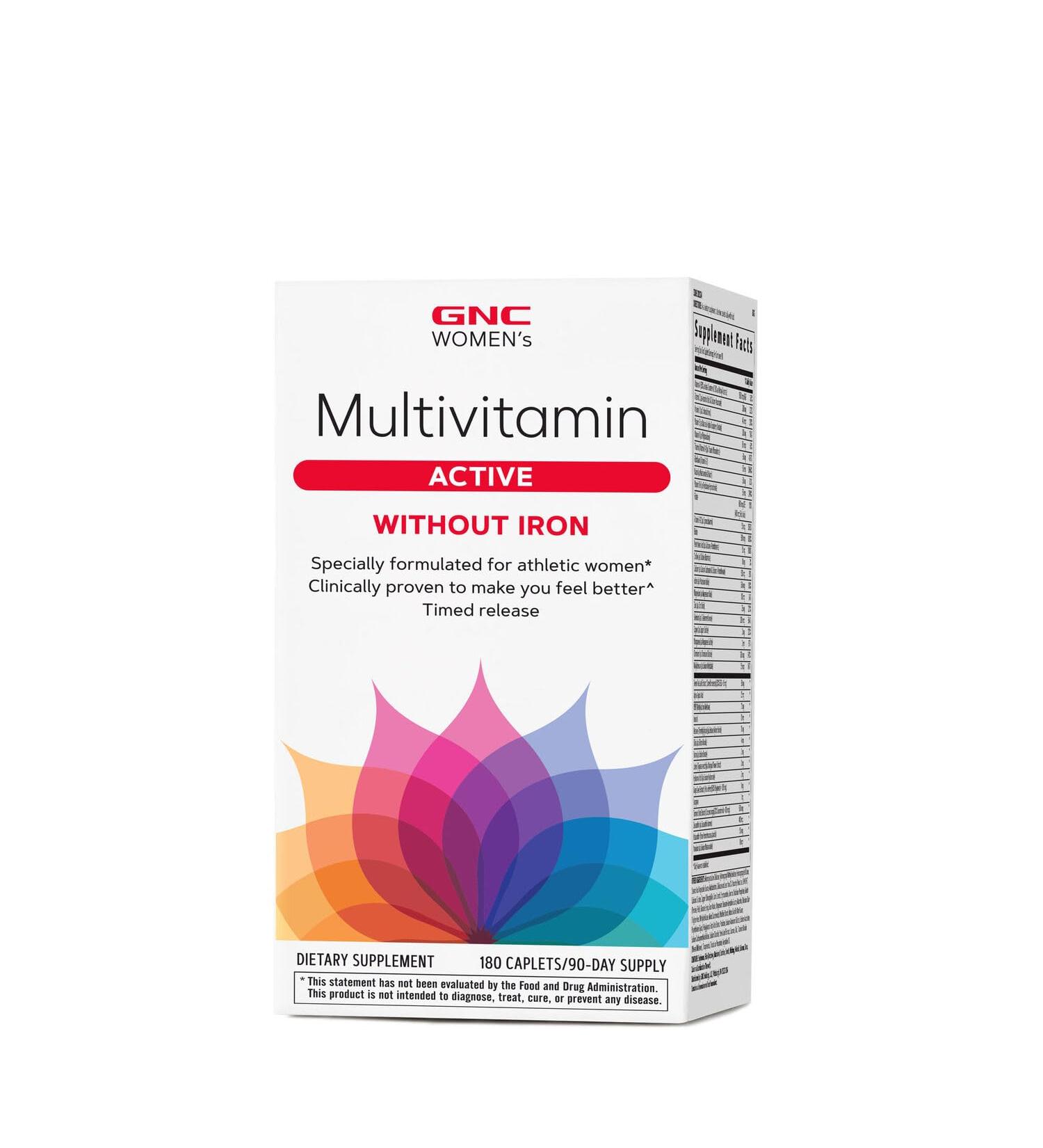 GNC Women's Multivitamin Active Formula | 30+ Nutrients for Bone & Joint Health | Boost Energy | 180 Caplets - Buy Online on GoSupps.com