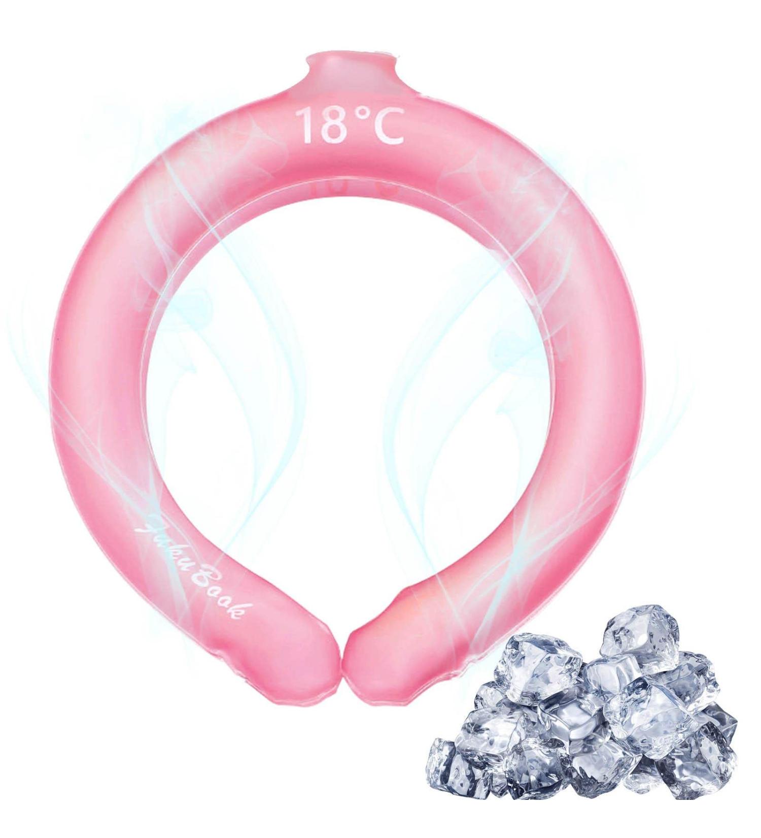 Neck Coo-ling Tube Wearable Cooling Neck Wraps for Heat Hands Cold Gel Ice Pack Reusable Neck Cooler for Commute and Outdoor Activities - Relief for Hot Flashes and Fever Pink - Buy Online on GoSupps.com