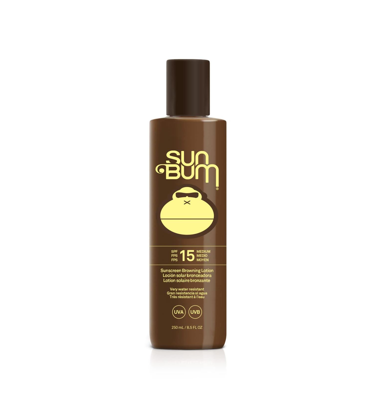 Sun Bum Browning Lotion SPF 15 | Vegan Formula with Coconut Oil | 250ml Broad Spectrum UVA/UVB Tanning Lotion - Buy Online on GoSupps.com