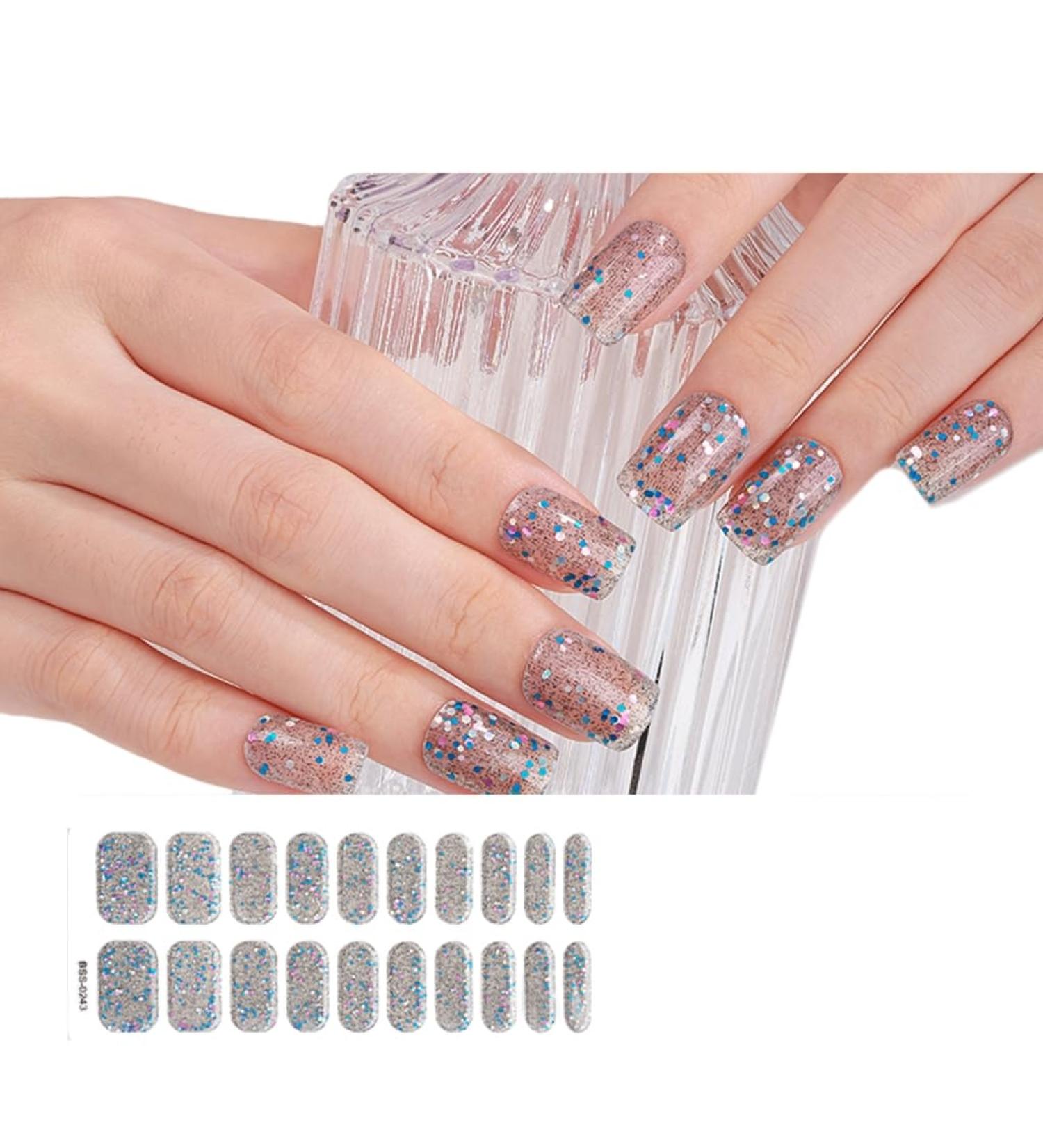 Bottone Long lasting Semi-Cured Gel Nail Strips Easy Application Manicure Stickers Perfect for Nail Art BSS0243 - Buy Online on GoSupps.com