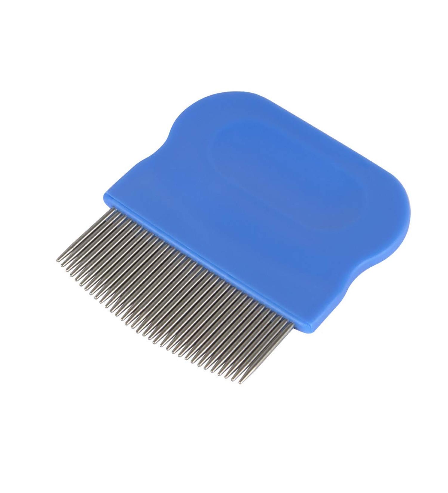 Acu-Life Kids Lice Comb - Stainless Steel Pin Teeth Short Blue Blue - For Baby, Toddler, and Adult Hair Care - Buy Online on GoSupps.com