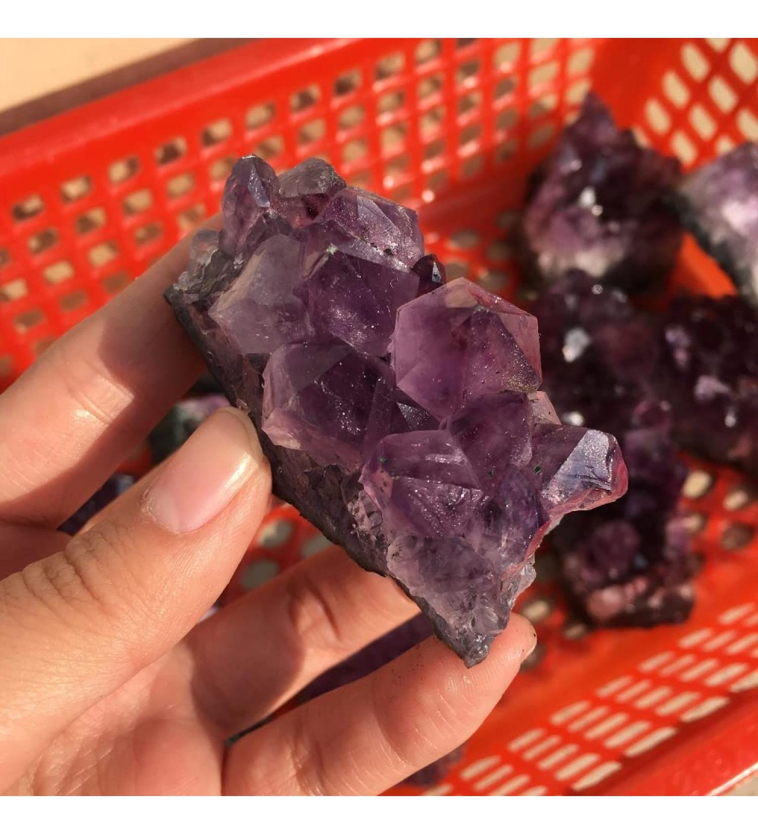 Home Decoration 70-80g Natural Dream Amethyst Quartz Crystal Cluster Specimen 85g s Reiki Crystal Stone - Buy Online on GoSupps.com
