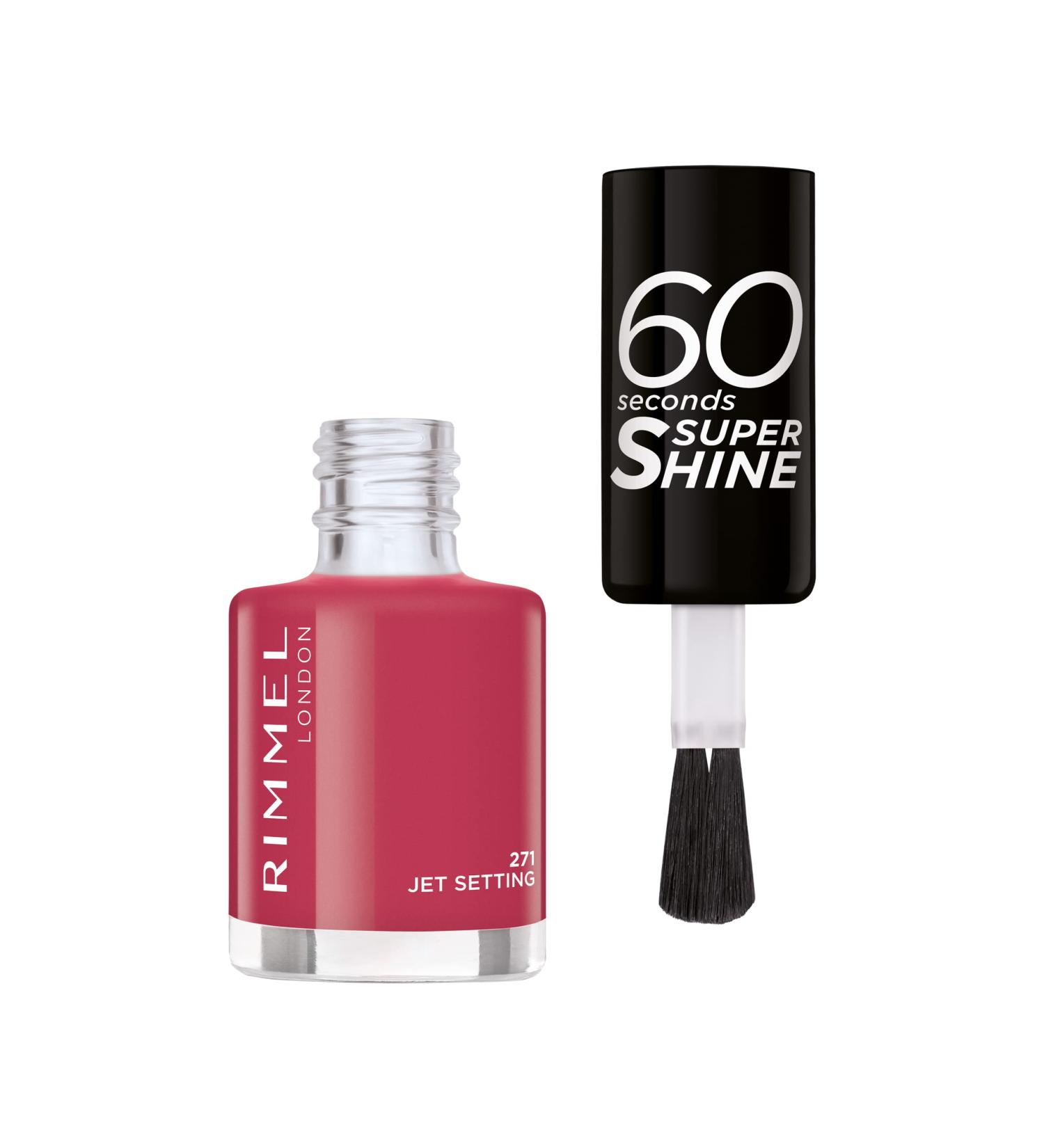 Rimmel 60 Seconds Super-Shine Nail Polish 271 Jet Setting 8 ml Jet Setting 8 ml (Pack of 1)