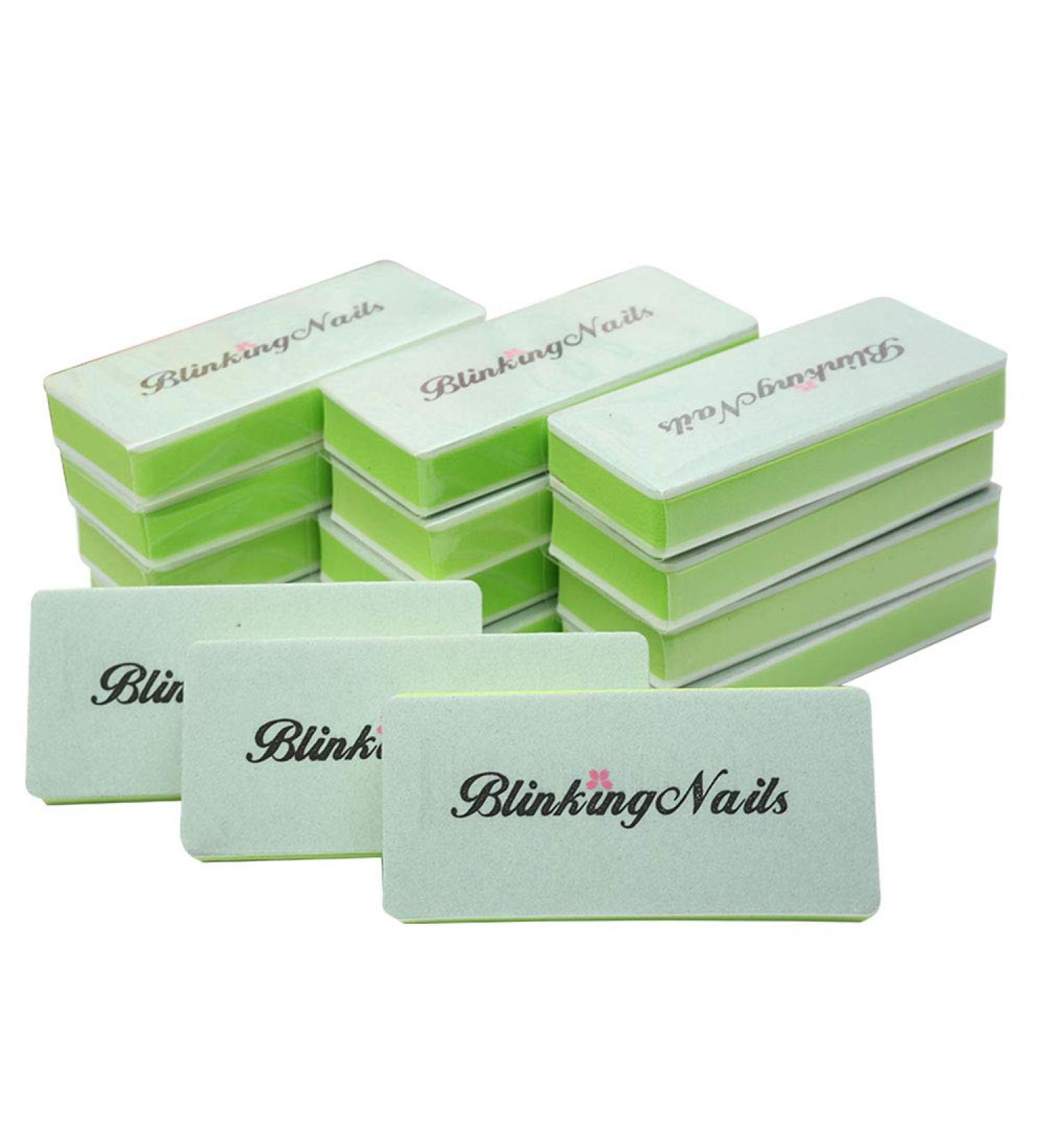 BlinkingNails Nail Buffer File - Double Sided Professional Nail Polishing Block 1000/4000 Grit Shiner - Pack of 12pcs - Buy Online on GoSupps.com