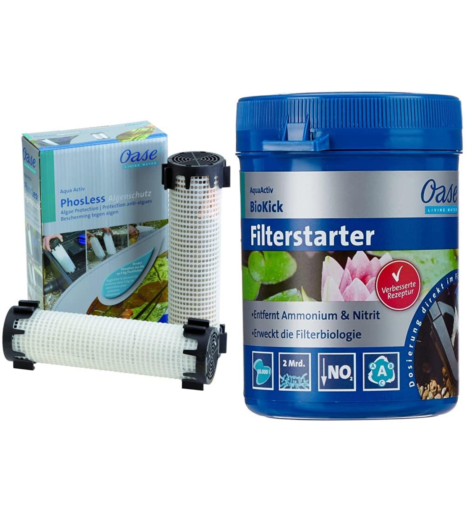 Oasis Phosphate Binder AquaActiv Phosless & Biokick 200ml Bundle for Algae Protection | 10 000L Pond Solution | Fish & Garden Pond Care - Buy Online on GoSupps.com
