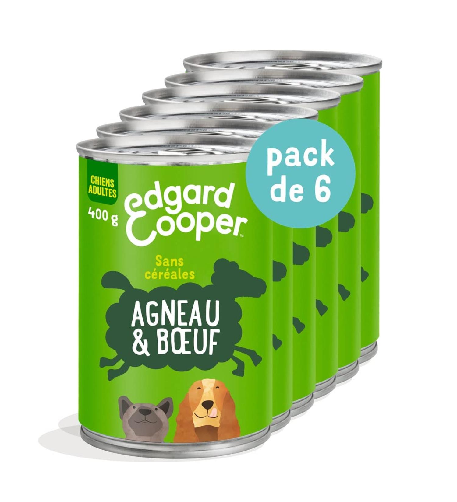 Edgard & Cooper Dog P t (Lamb & Beef 400g x 6) Grain Free Fresh Meat & Quality Protein Real Ingredients for Dogs Hypoallergenic No Added Sugars - Buy Online on GoSupps.com