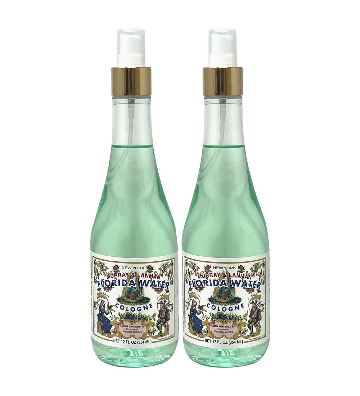 Murray & Lanman Florida Water Cologne Spray 12oz (Pack of 2) Light floral scent with lemon overtones 12 Fl Oz (Pack of 2)