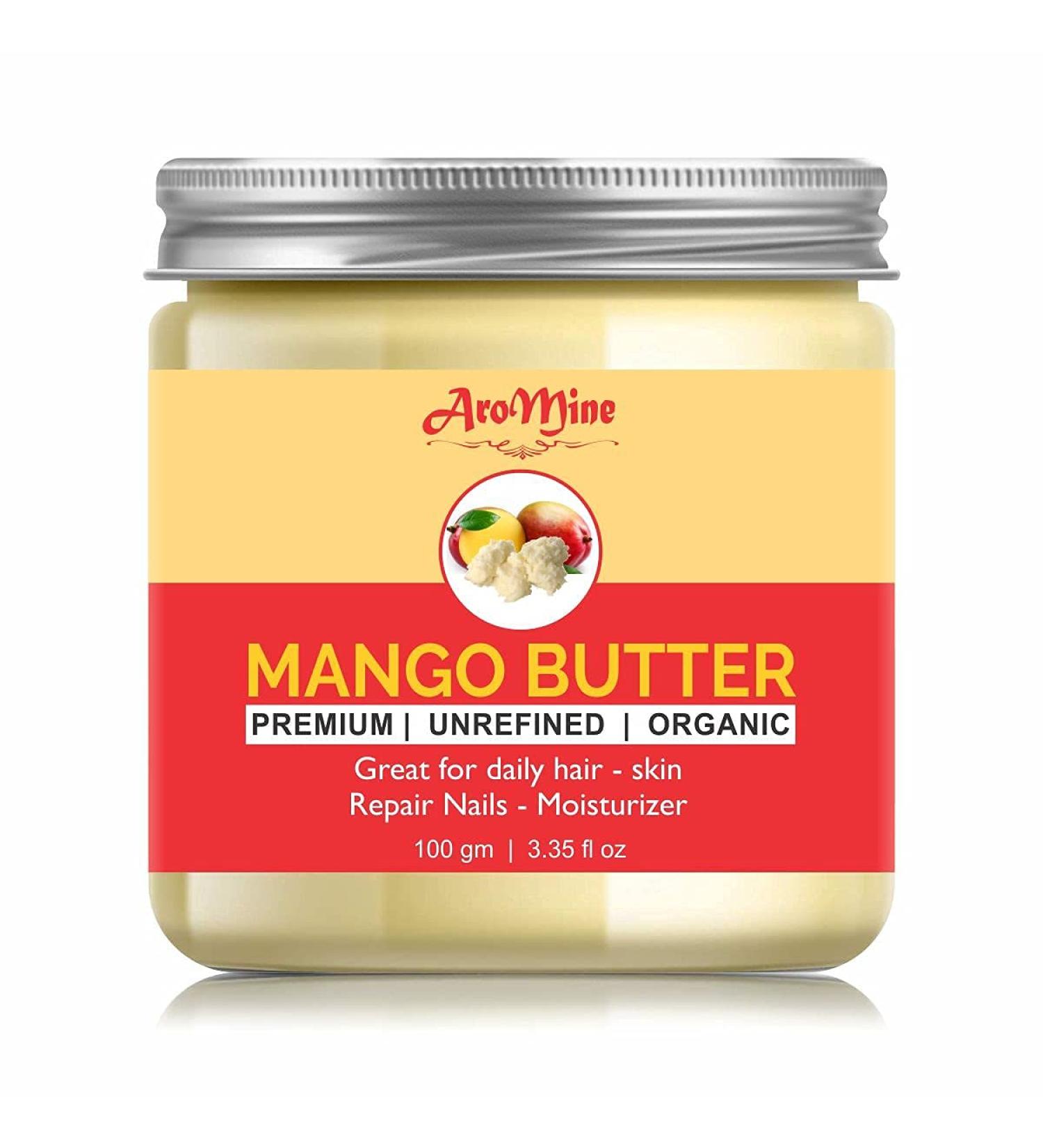 Glamorous hub aromine natural mango butter - raw unaffected & African - for the moisture supply of body and skin100gm