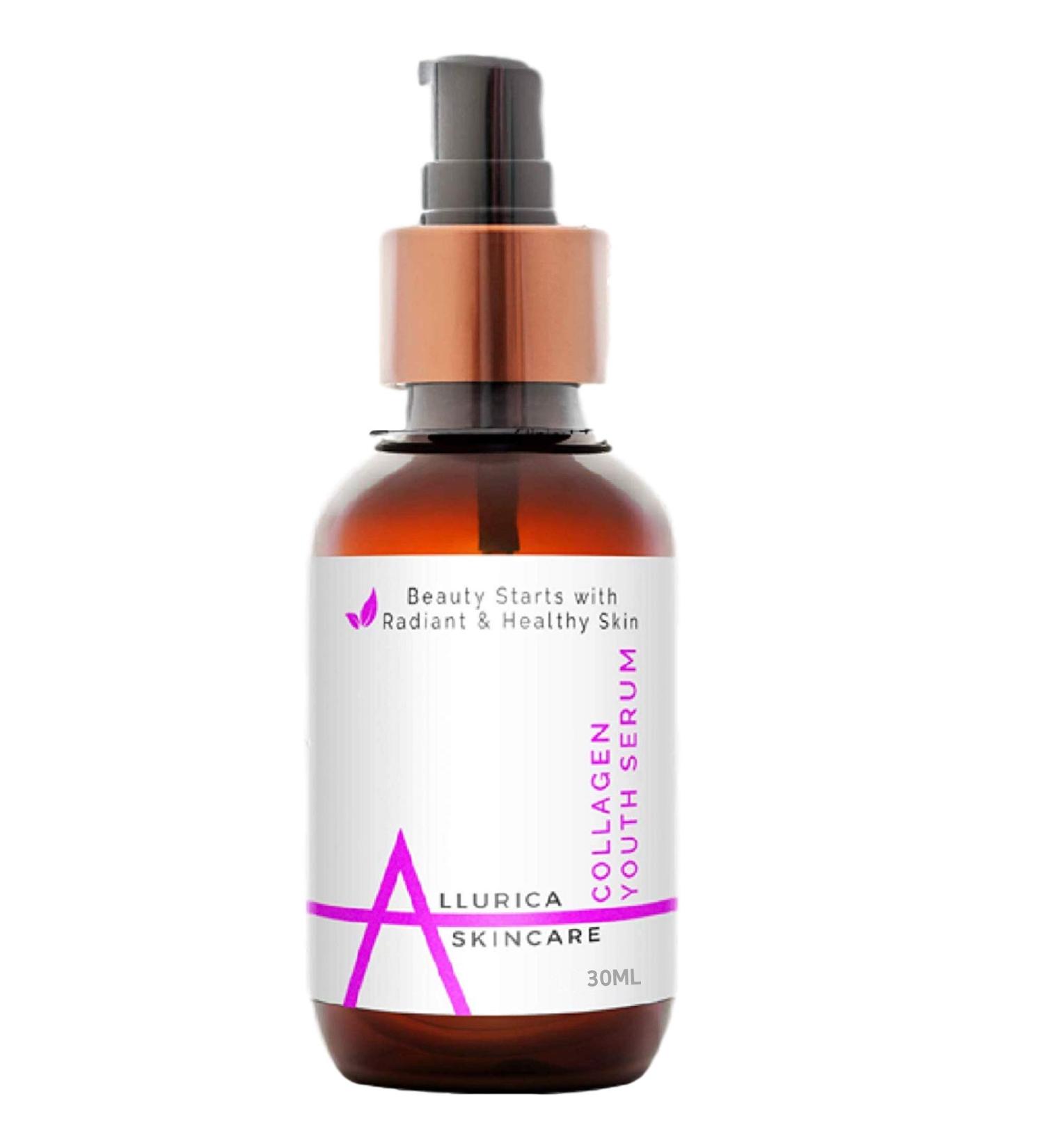 Allurica Collagen Serum - Collagen Peptide & Vitamin C Anti-Aging Booster - Buy Online on GoSupps.com
