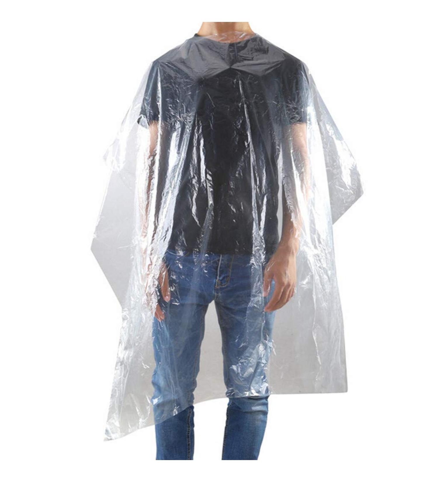 100pcs Disposable Capes Hair Salon - Large Size Barber Cape for Clients - 100 Count Pack - Buy Online on GoSupps.com