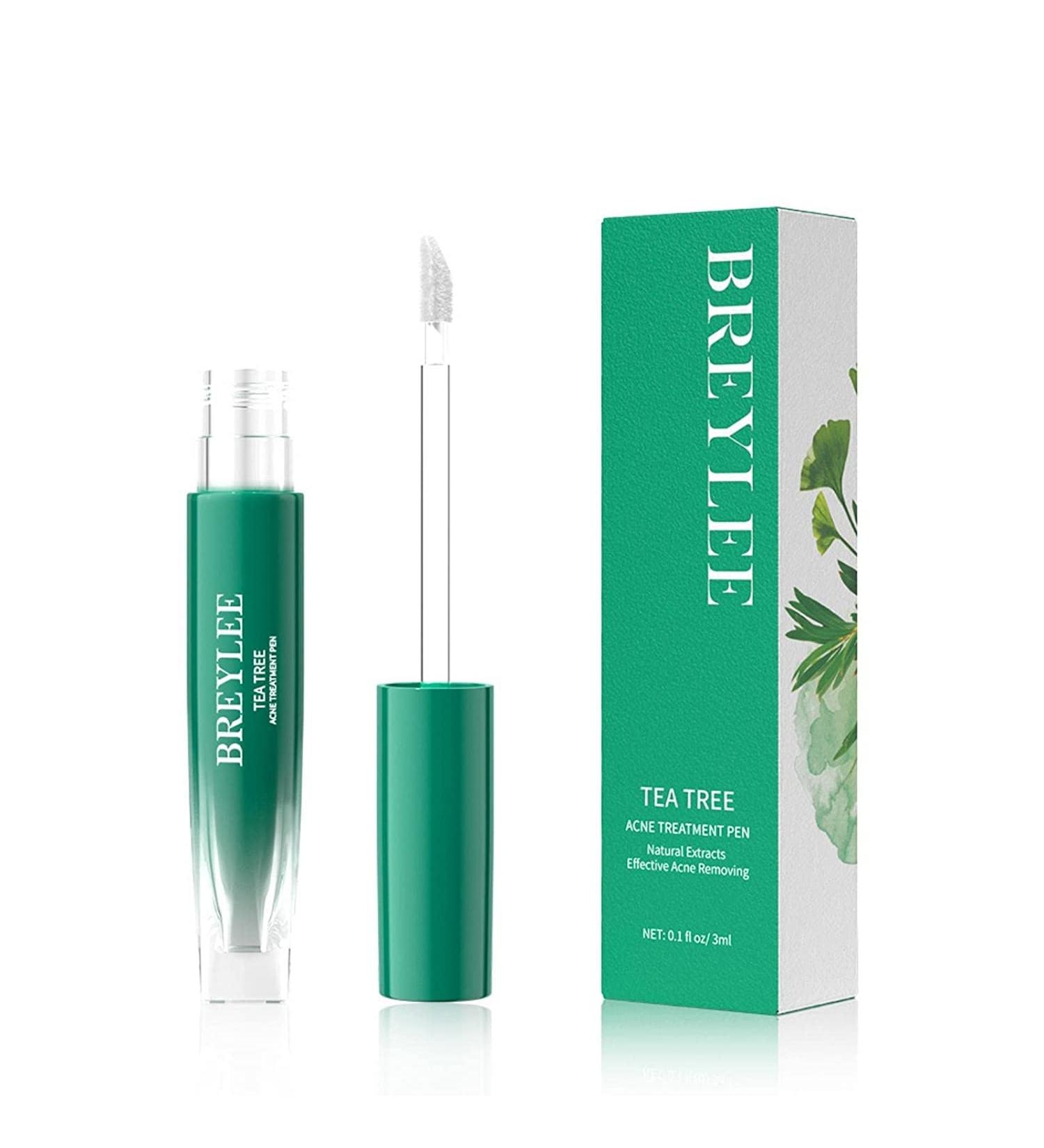 BREYLEE Acne Treatment Applicator Pen with Tea Tree Oil Serum for Prone and Sensitive Skin - Pimple and Acne Remover with Hamamelis Virginiana, Ginger, Niacinamide - Vegan and Travel-Friendly - Buy Online on GoSupps.com
