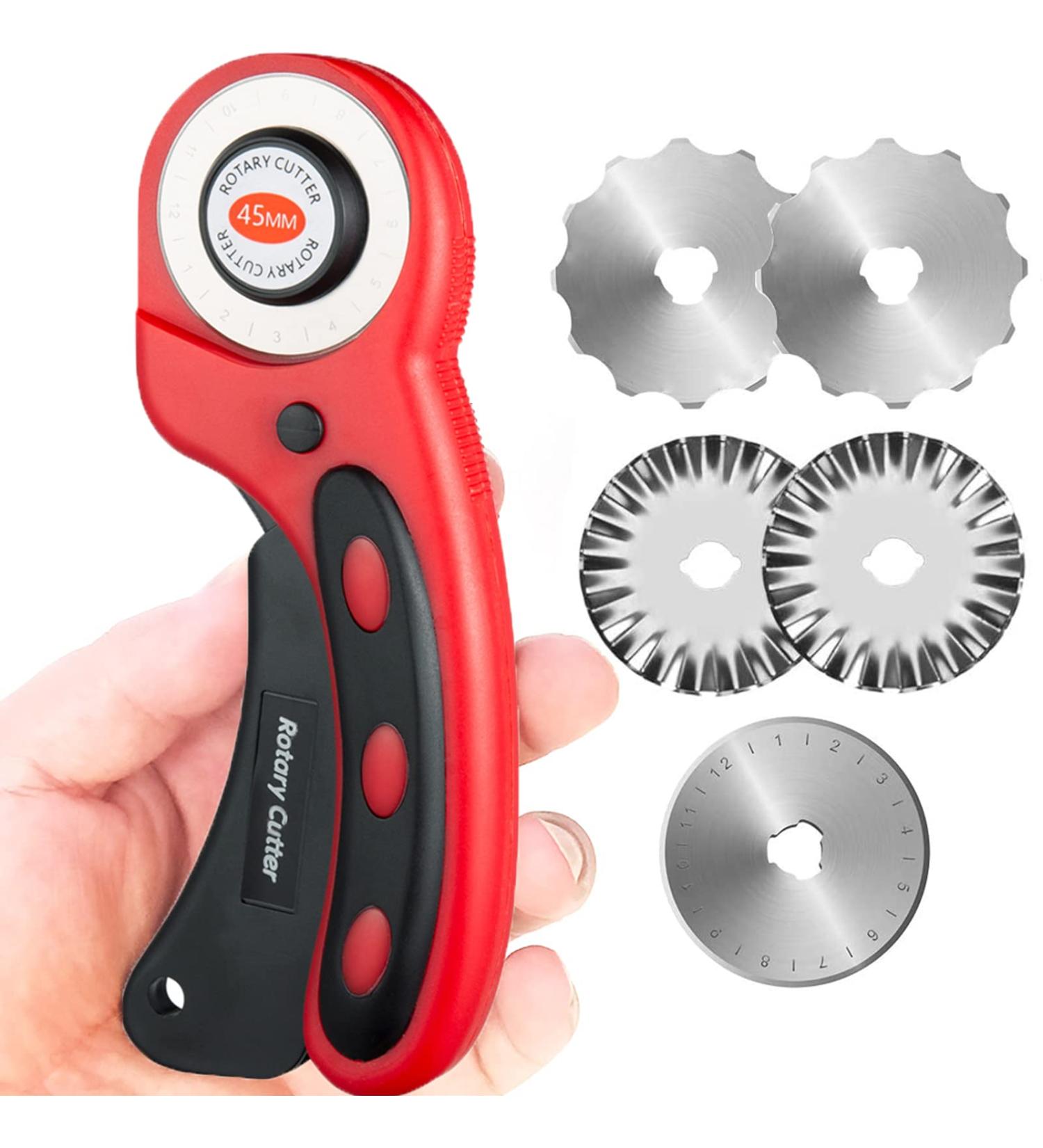 Fabric Cutting Blades Refill - 28/45/60mm SKS-7 Blades for Quilting, Scrapbooking, Sewing - Fits Fiskars, OLFA, Martelli, Dremel, Truecut, DAFA - Red Color - Buy Online on GoSupps.com
