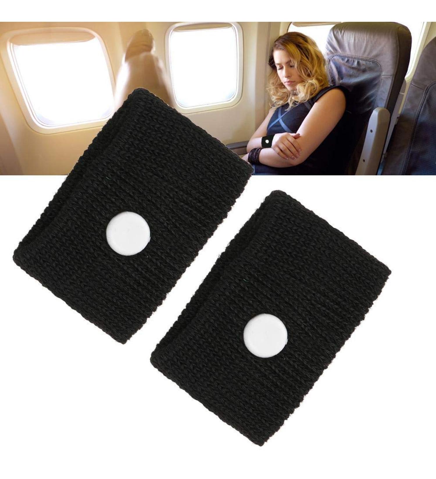 TMISHION Anti Nausea Wristbands for Travel Motion - Acupressure Bracelet for Adults - 1 Pair Black - Buy Online on GoSupps.com
