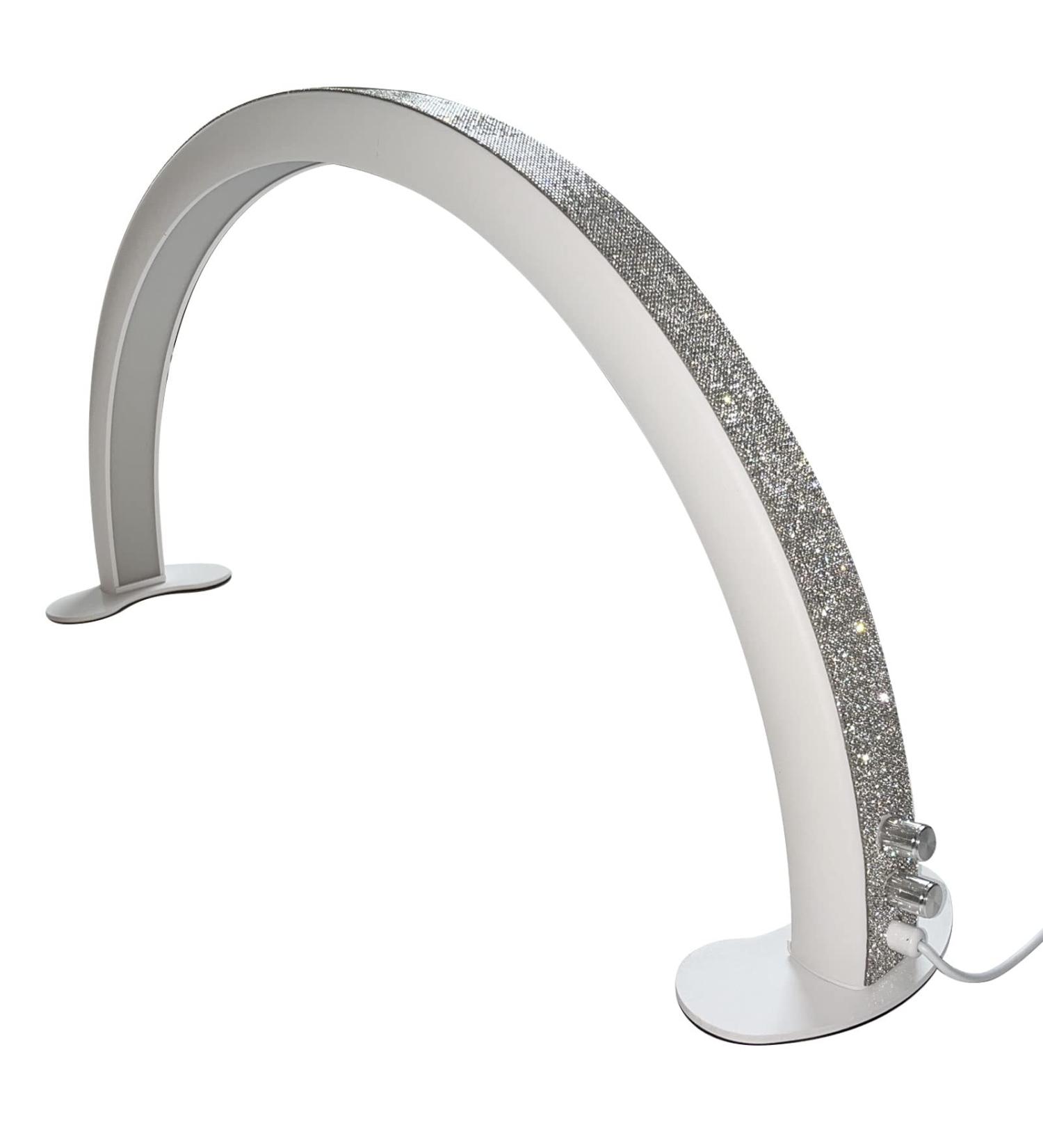 KMLSHLL Half Moon Lash Light with Rhinestones - Perfect for Lash Extensions, Beauty, Skincare, Eyebrows, Tattoo, Nail Tech - Stepless Dimming and Color Temperature - White - Buy Online on GoSupps.com