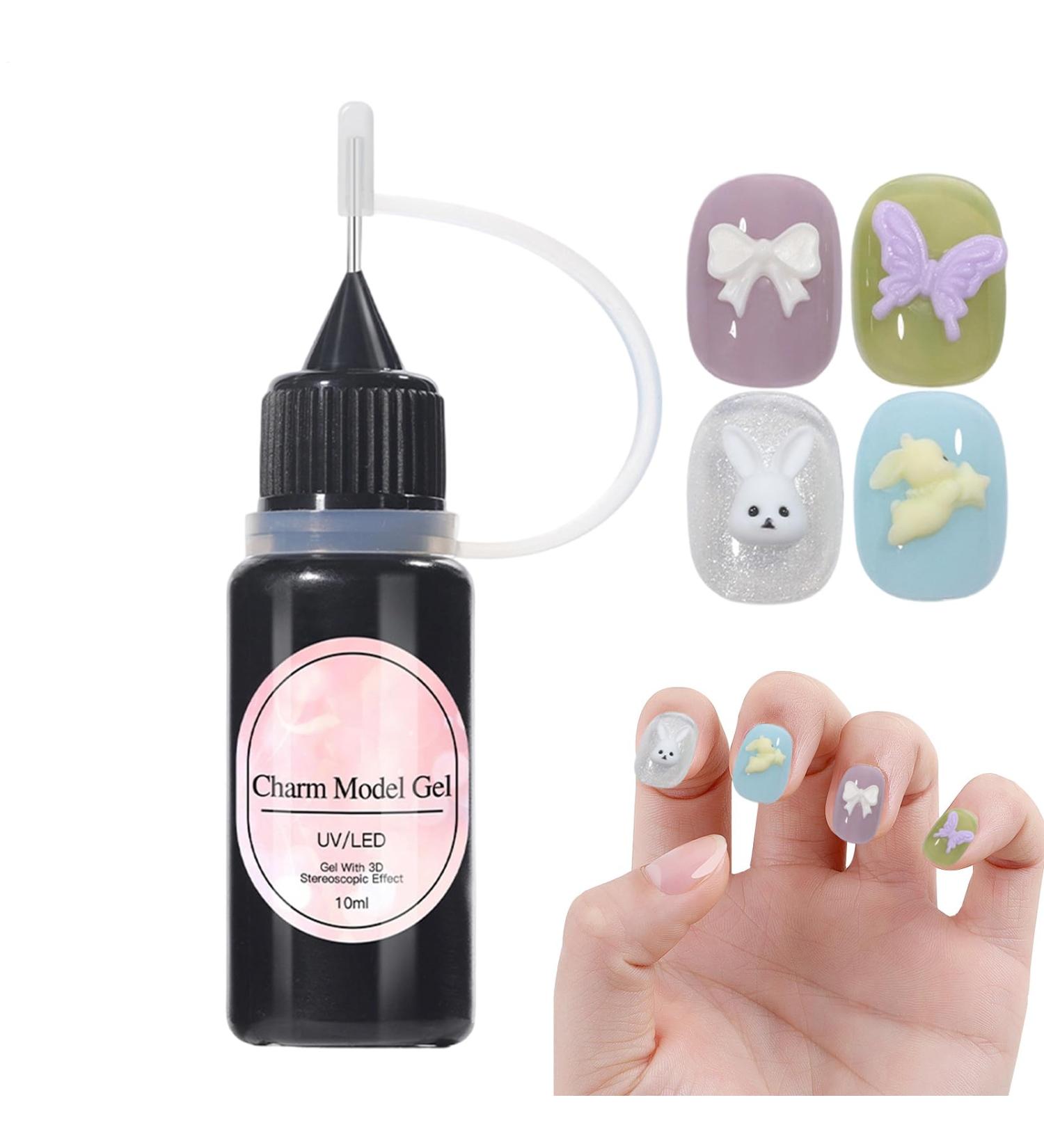 Nail Sculpting Gel 10ml Clear Molding Adhesive - Non-Stick 3D Nail Gel for Extensions Painting Colors Beginners Salons and Manicure Shops with Gems and Glitter - Buy Online on GoSupps.com