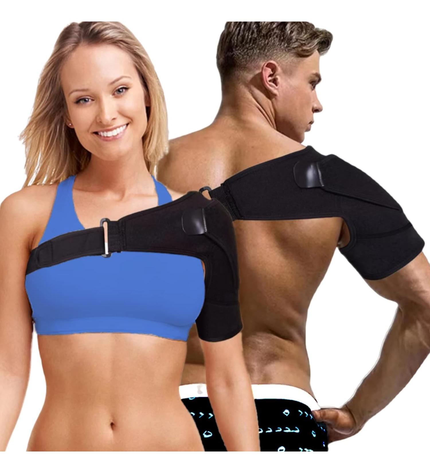 Adjustable Compression Shoulder Brace for Men & Women - Support for Left & Right Shoulder | Ideal for Injury Recovery - Buy Online on GoSupps.com