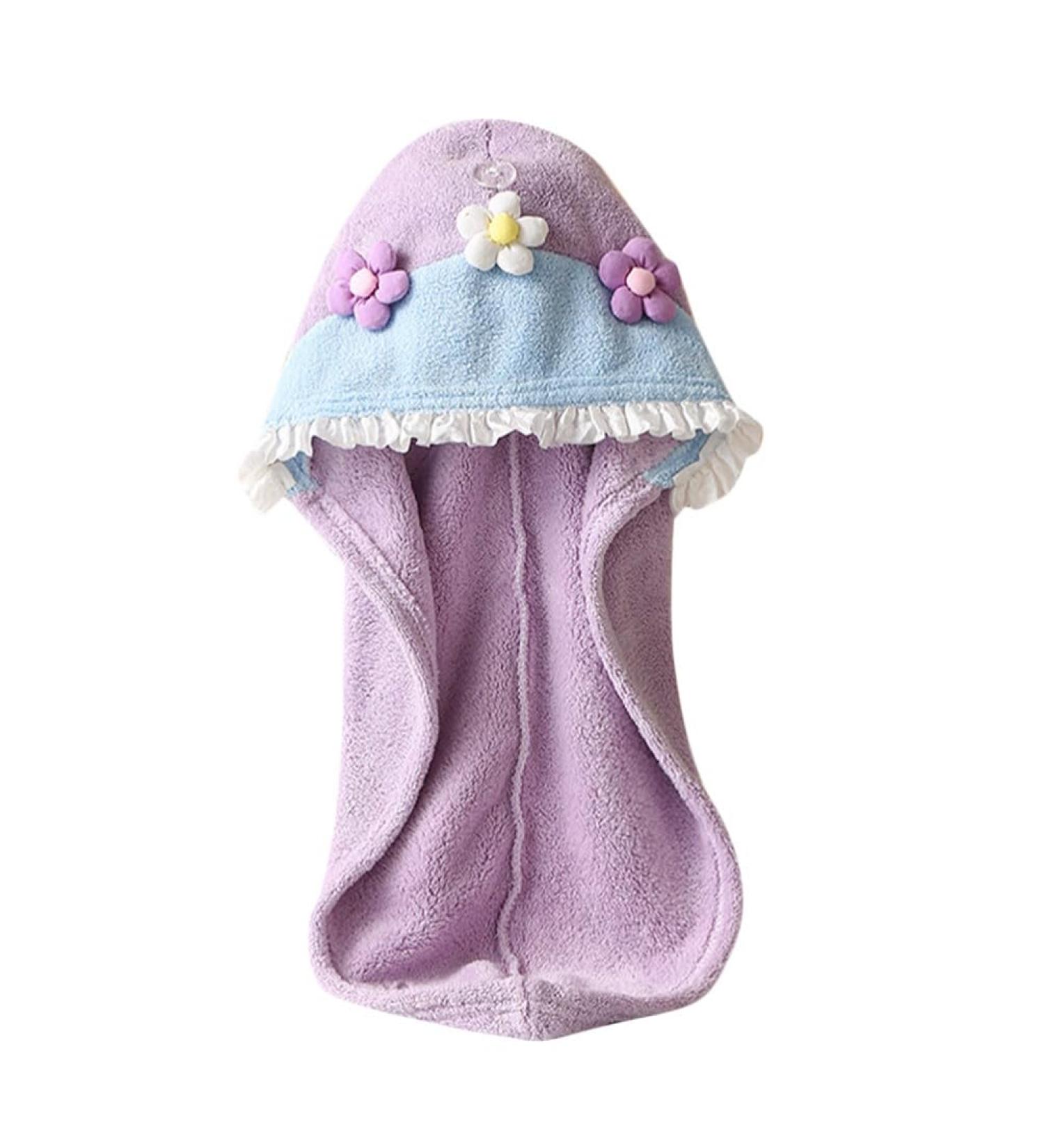 Buy Baluue Absorbent Hair Drying Hat for Women - Cute Flower Design Quick Drying Cap - Fast International Shipping - Buy Online on GoSupps.com