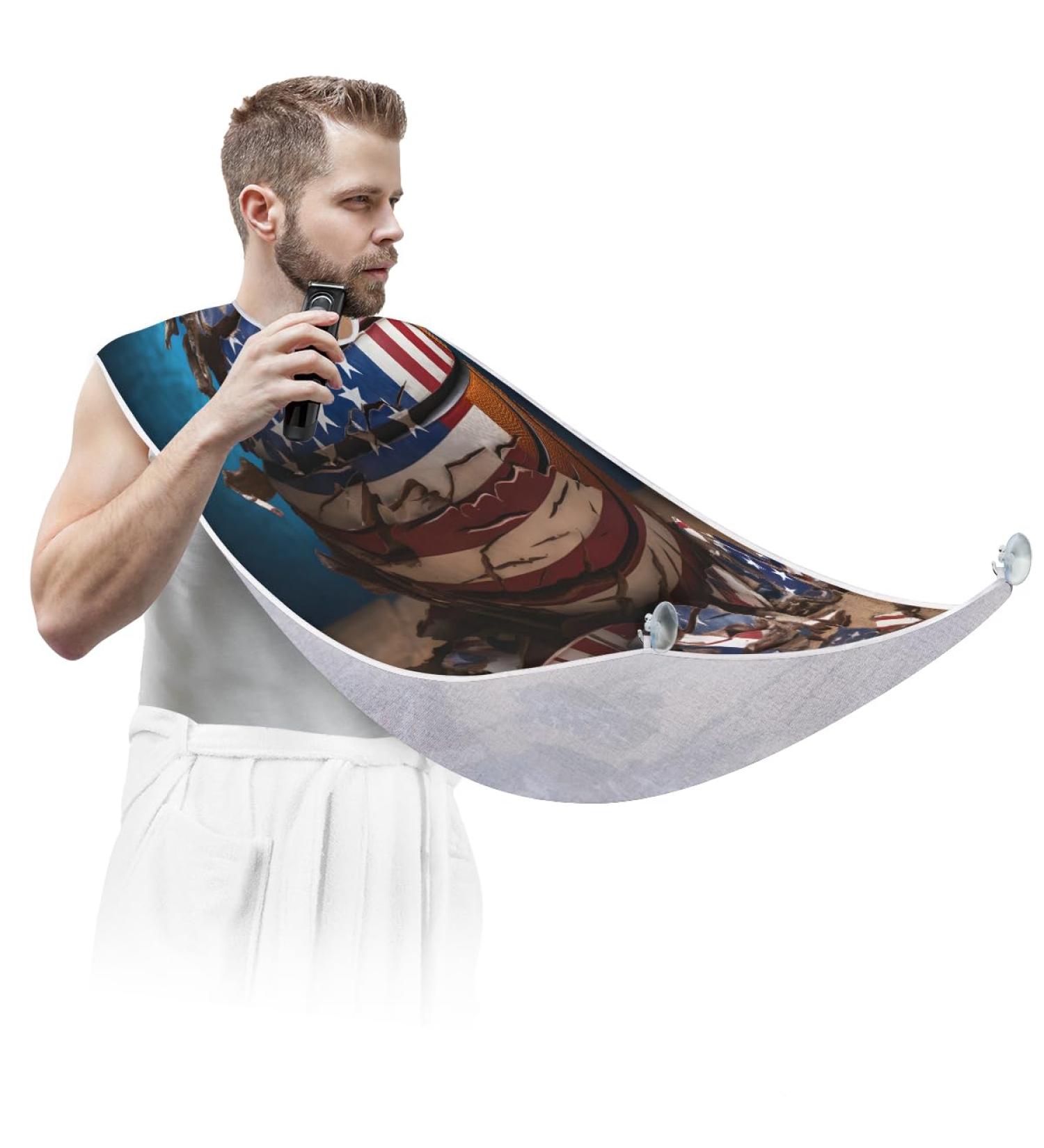 Sports Balls Beard Bib Apron | Beard Hair Catcher for Men | Perfect Father s Day & Anniversary Gift | Beard Bib with 2 Suction Cups for Easy Shaving - Buy Online on GoSupps.com
