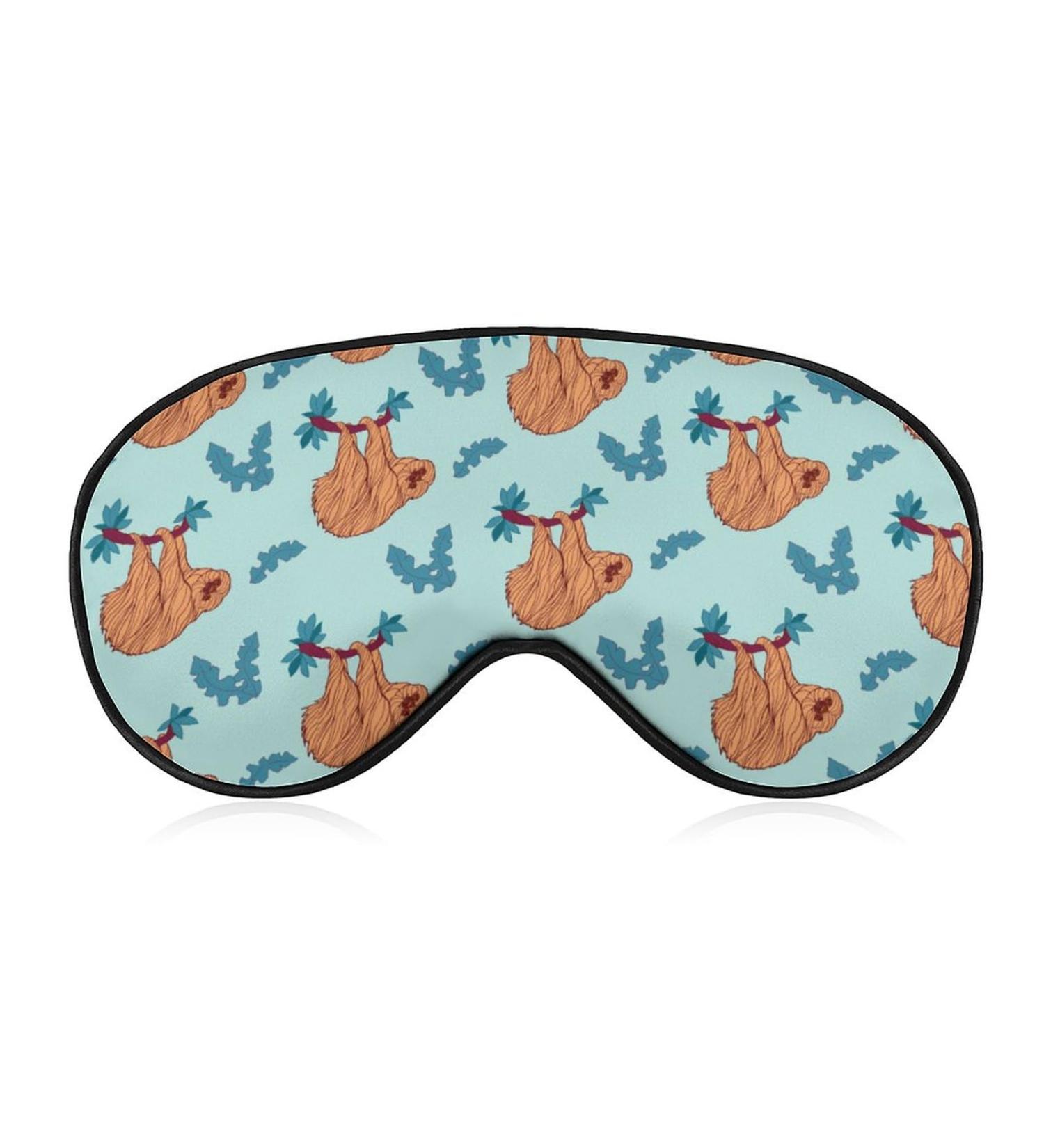 Funny Sloth Hanging Sleep Mask | Adjustable Strap Eye Cover for Sleeping | Blocks Light for Night Travel Nap | Men Women - Buy Online on GoSupps.com
