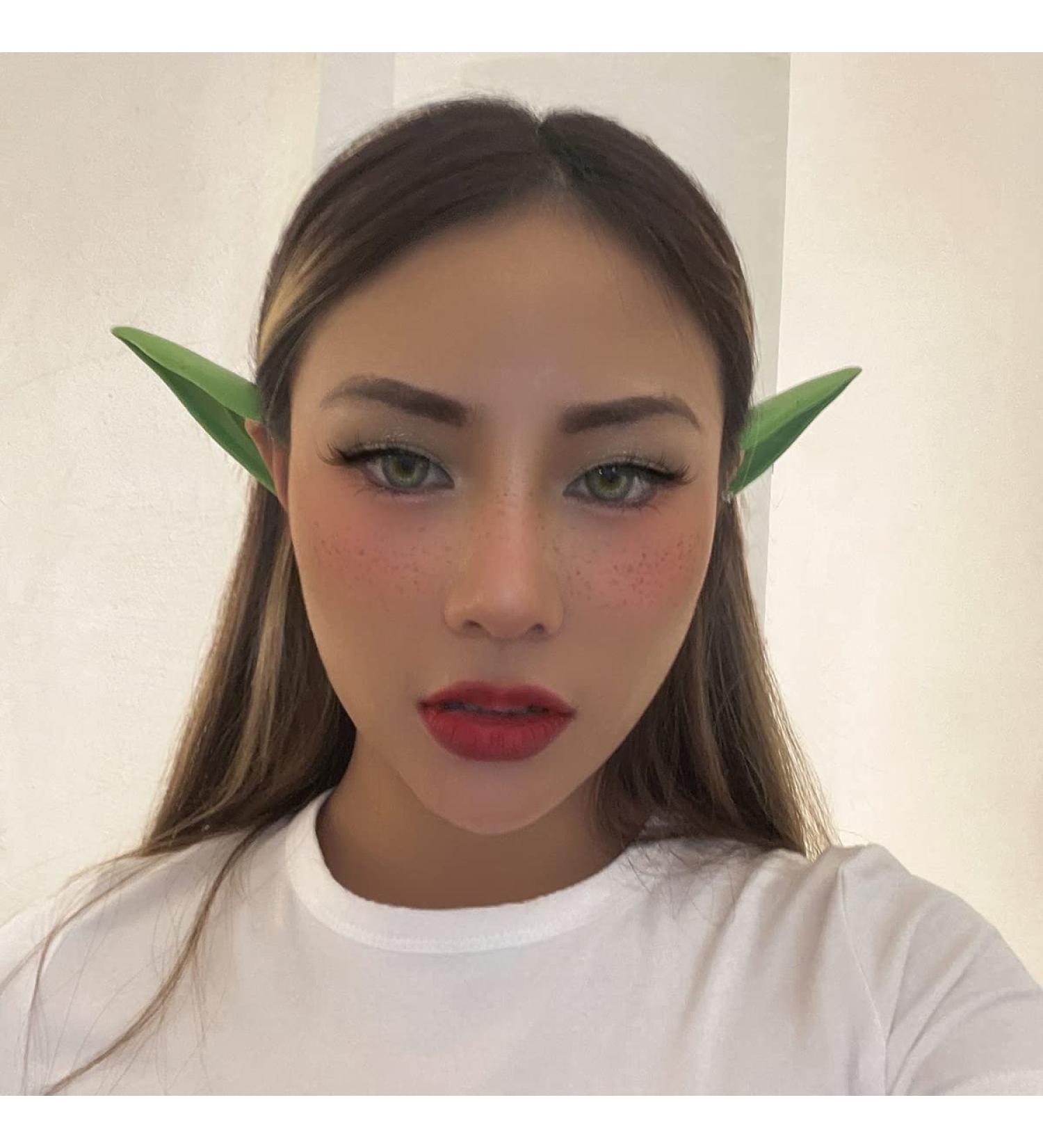 Sither Elf Ears Pack for Women and Girls - Cosplay Halloween Party Costume Accessories - 2 Pairs Green Fairy Masquerade Vampire Ears - Buy Online on GoSupps.com