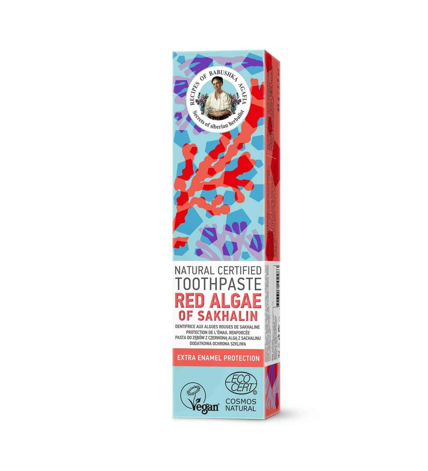 Grandmother Agafia toothpaste set three pieces red algae 85g Recipes Grandmother Agafia toothpaste