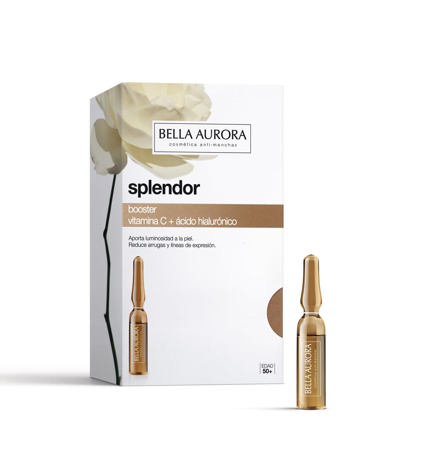 Bella Aurora Splendor Vitamin C + Hyaluronic Acid + Niacinamide Radiance and Antioxidant Serum Anti-Aging Serum in Ampoules Anti-Imperfections Anti-Wrinkles (5x2ml) - Buy Online on GoSupps.com
