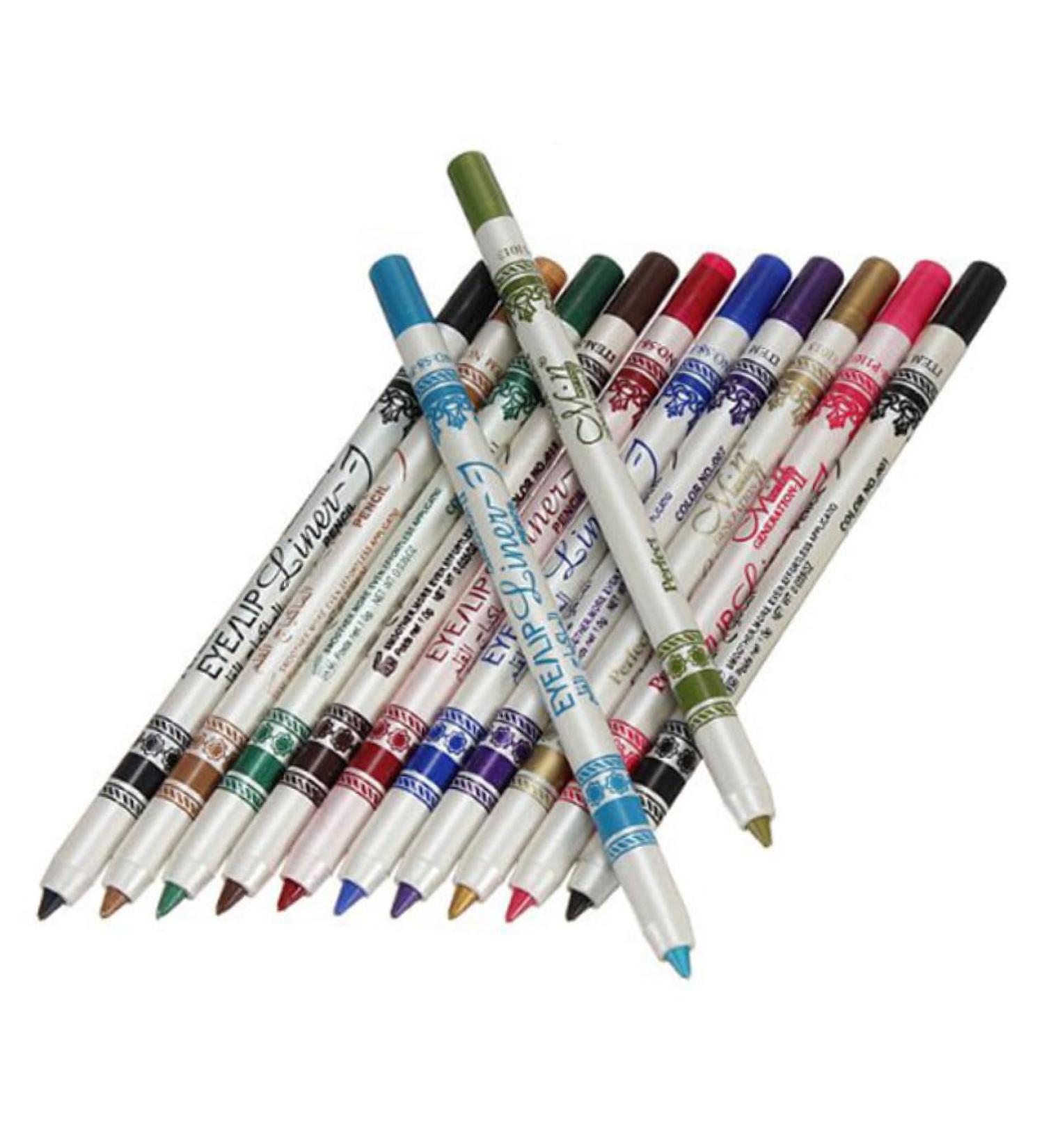 Healvian 2pcs 12 Lip Eyeliner Pencil Waterproof Eyeliner Pencil Shimmer Eyeliner Flash Suit Glitter Eyeliner - Buy Online on GoSupps.com