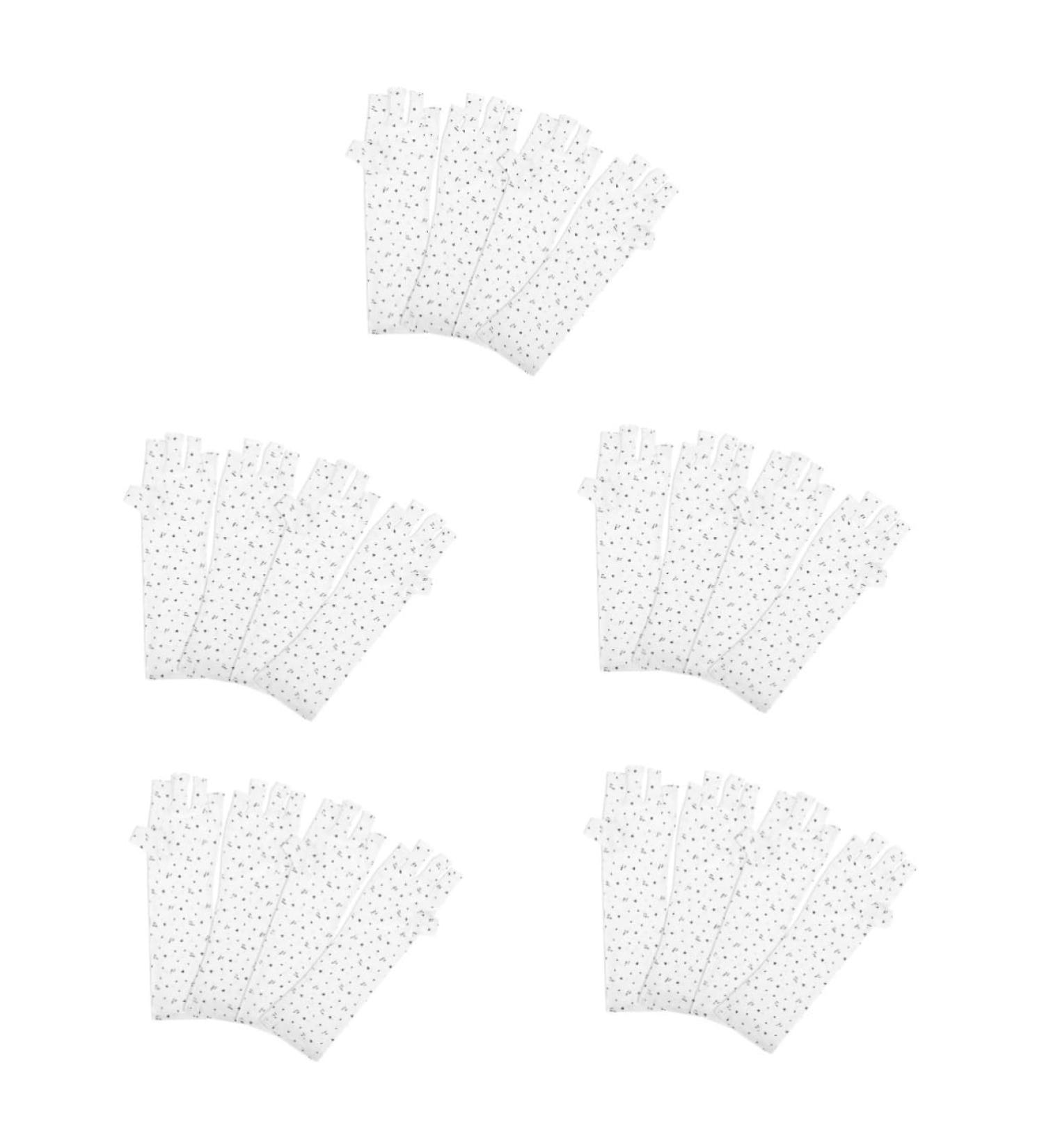 Beavorty 10 Pairs nail gloves UV protection gloves for manicures UV gloves for gel manicures gel manicure UV gloves gel nails gloves polyester white Miss non-slip ultra violet light - Buy Online on GoSupps.com