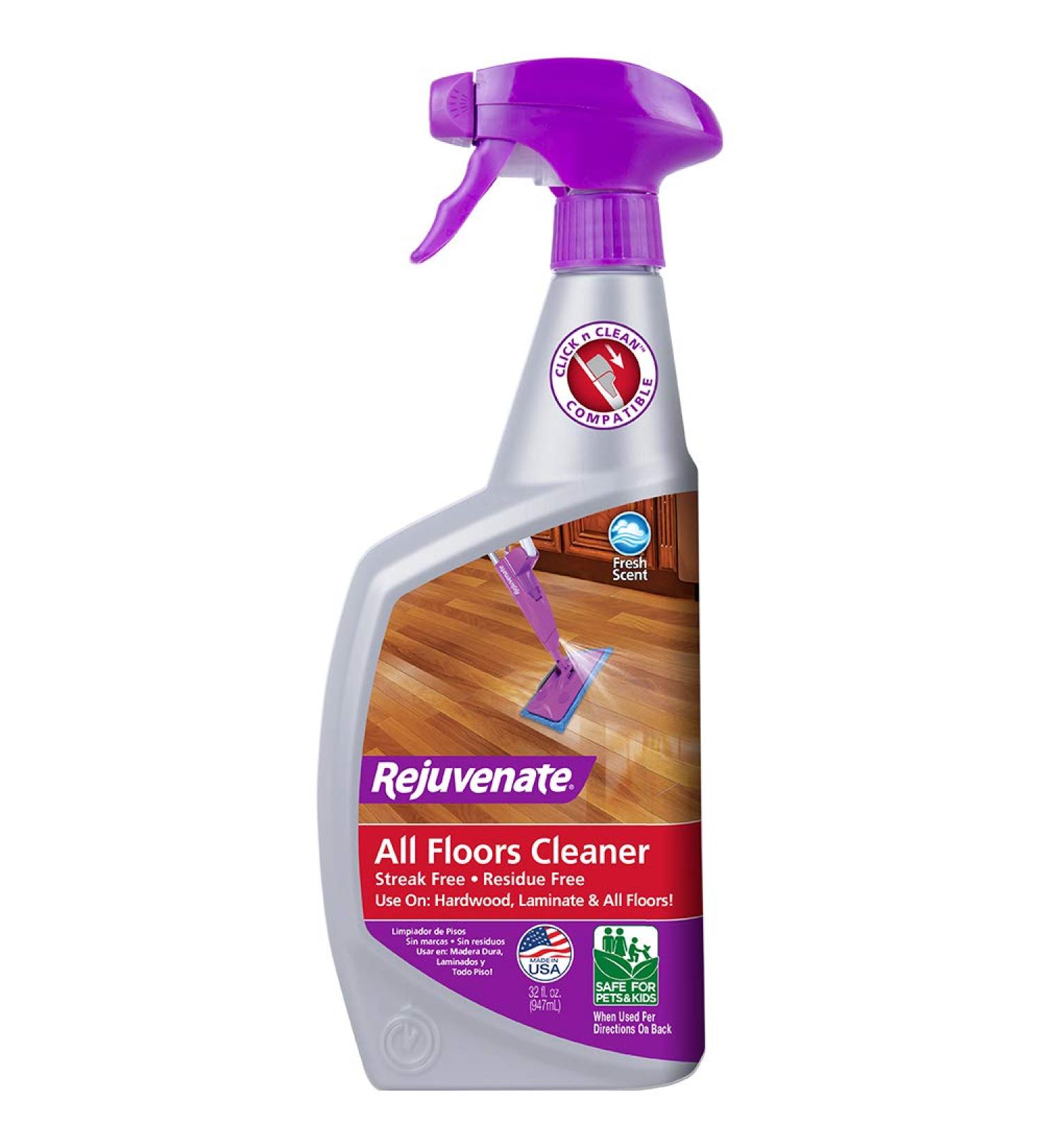 Rejuvenate High Performance All-Floors and Hardwood Floor Cleaner 32oz - PH Balanced, Shine Booster Technology - Low VOC Formula - 1 Pack - Buy Online on GoSupps.com