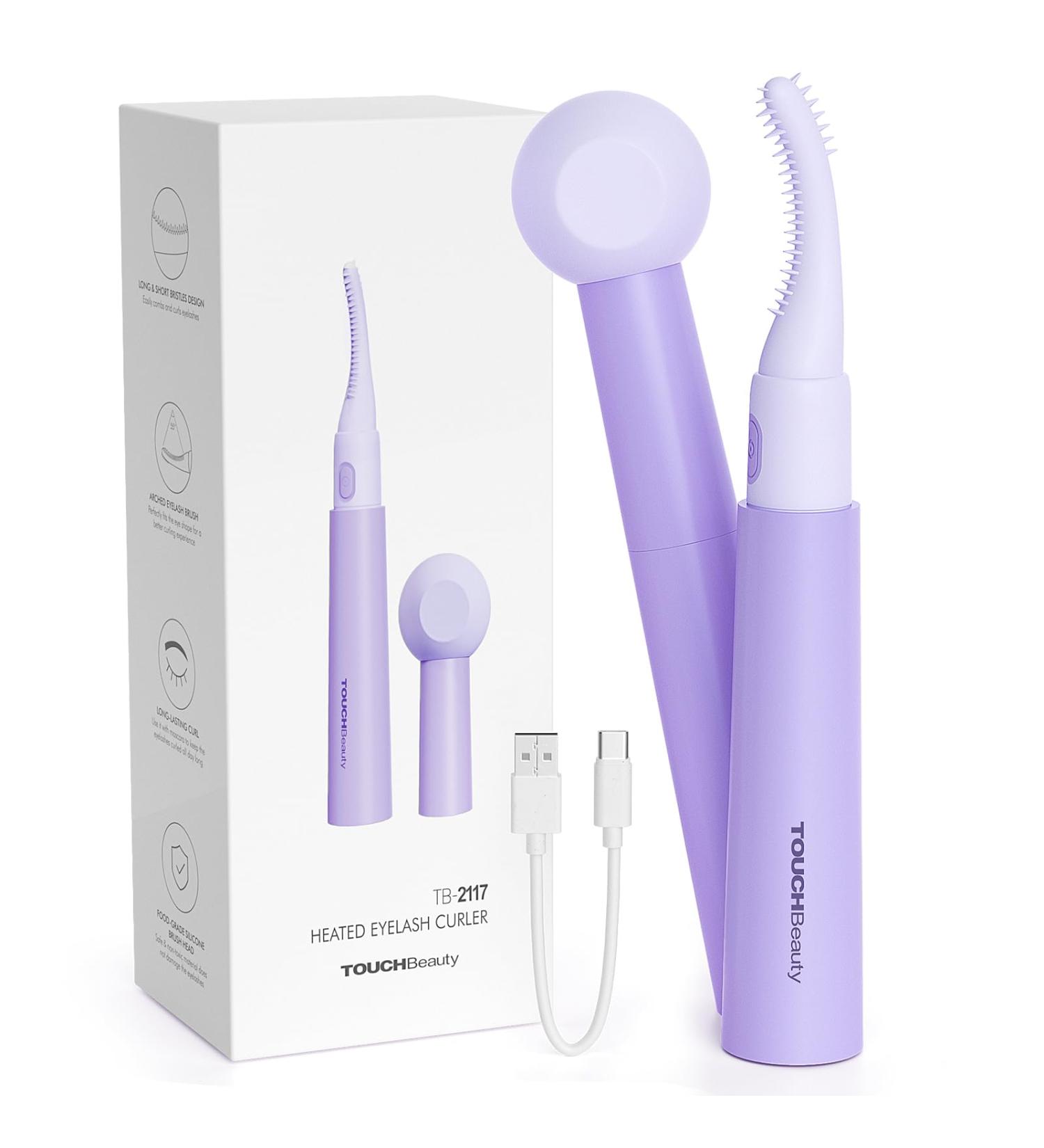 TOUCHBeauty Heated Eyelash Curler - Rechargeable Dual-Sided Comb 2-Level Temperature Washable Silicone Brush for Natural Curls - TB-2117 International Shipping  - Buy Online on GoSupps.com