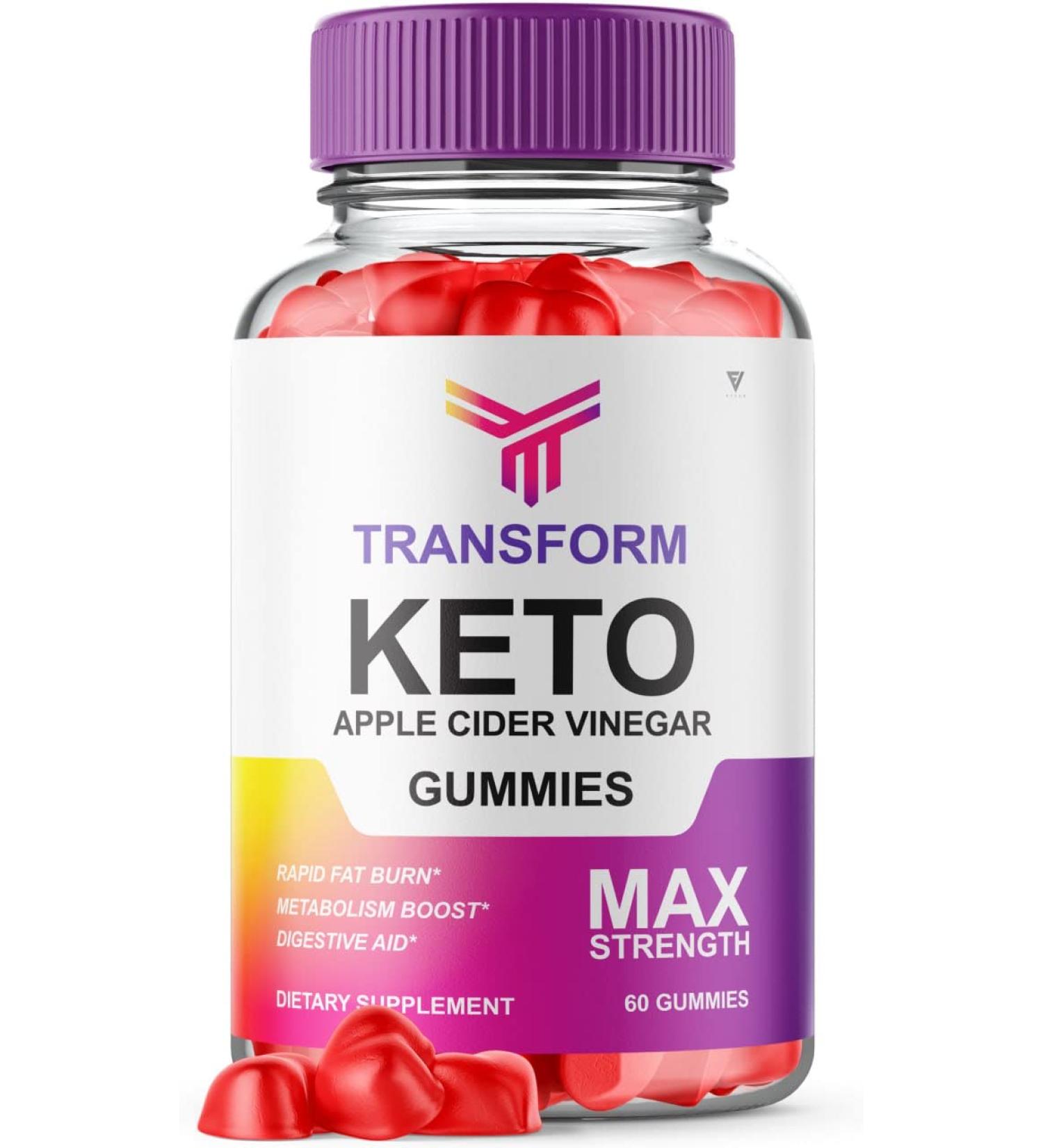 Transform Keto ACV Gummies 525mg for Weight Loss with Apple Cider Vinegar - 60 Count Pack - Oprah Winfrey Approved - Buy Online on GoSupps.com