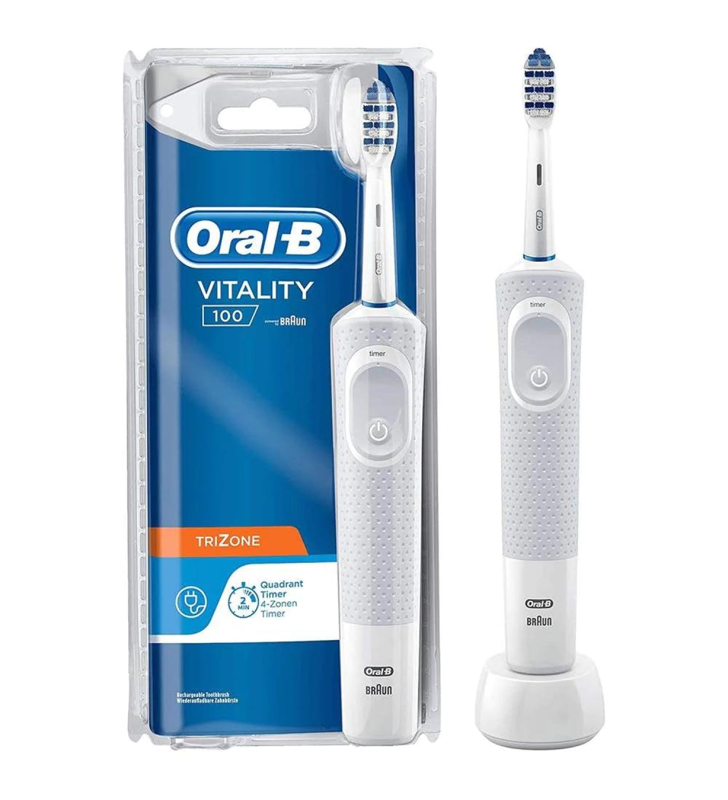 Oral-B 610520 Vitality 100 Trizone Electric Toothbrush rechargeable