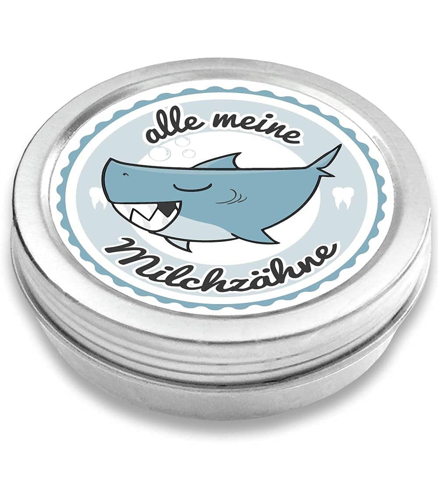 Fans & Friends Tooth Box - Milk Teeth Storage for Boys & Girls | Silver Tooth Fairy Gifts | Shark Design Metal Dental Box - Buy Online on GoSupps.com