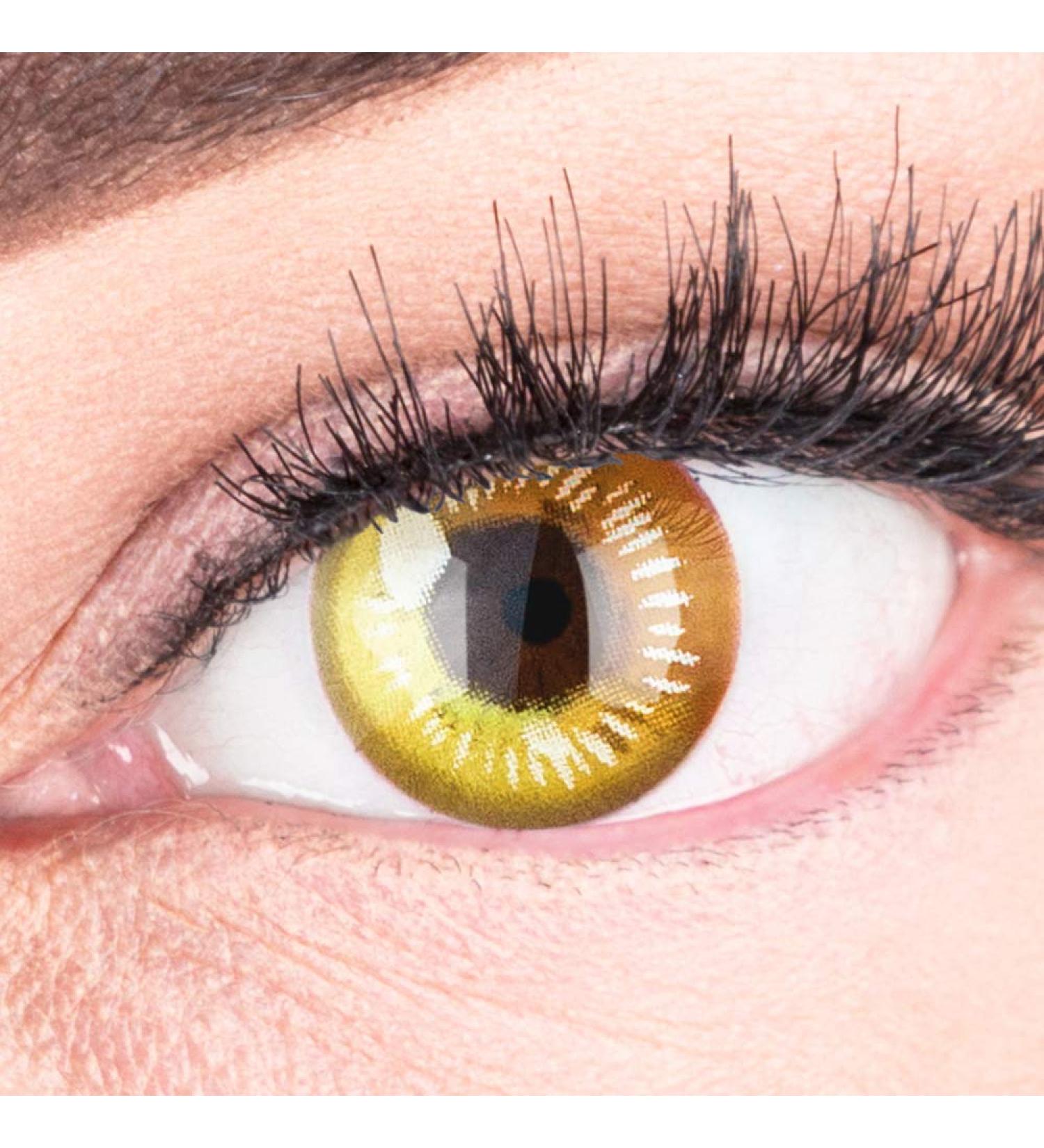 Buy Colored Yellow Contact Lenses | Anime Yellow Circle Lenses | Opaque Cosplay Lenses | Free Lentil Container | -6.00 Diopters | International Shipping - Buy Online on GoSupps.com