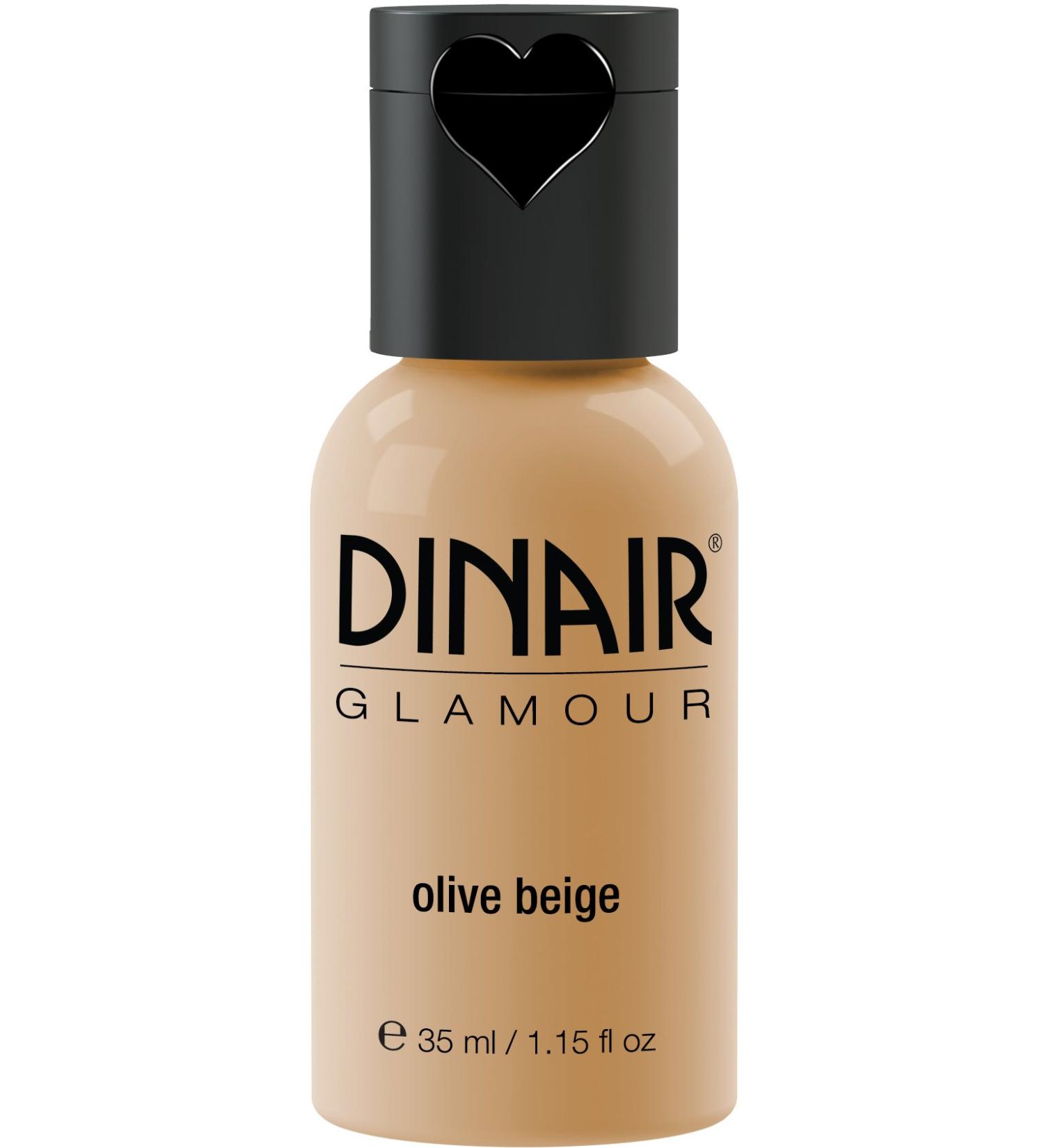 Dinair Airbrush Makeup Foundation in Olive Beige | GLAMOUR Natural Light Coverage Matte Finish 1.15 oz - Buy Online on GoSupps.com