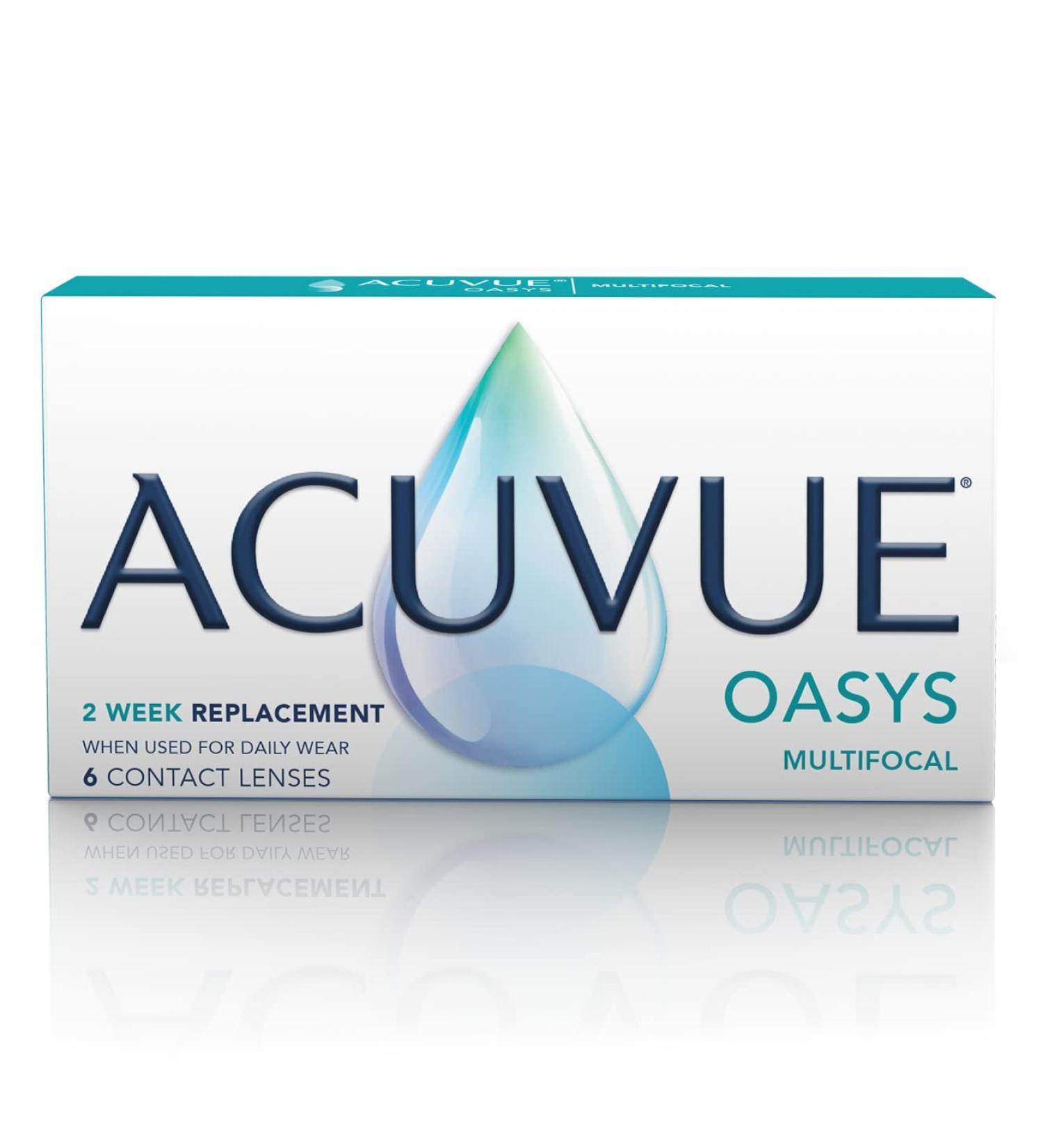 Acuvue Oasys Multifocal Contact Lenses - 2.5 DPT BC 8.4 UV Protection 6 Lenses for Near Intermediate & Distant Vision - Buy Online on GoSupps.com